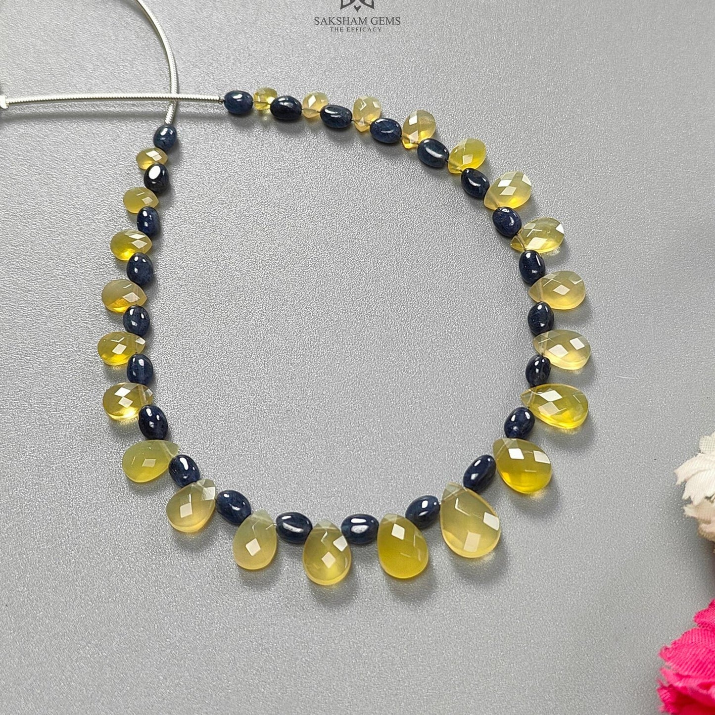 Yellow Opal Golden Blue Sapphire Ruby Faceted Loose Beads: Natural Untreated Gemstone Opal Pear Oval Plain Beads For Jewelry