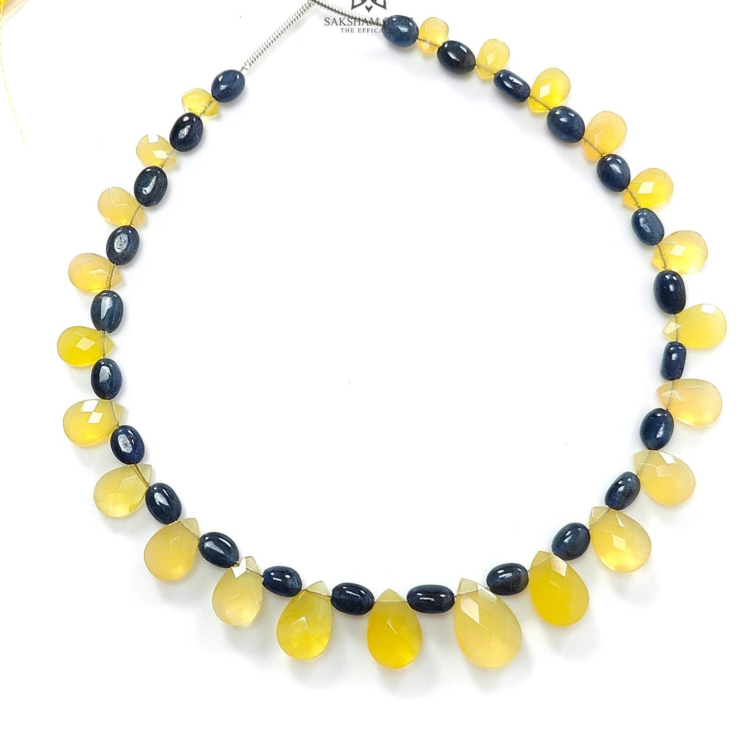 Yellow Opal Golden Blue Sapphire Ruby Faceted Loose Beads: Natural Untreated Gemstone Opal Pear Oval Plain Beads For Jewelry