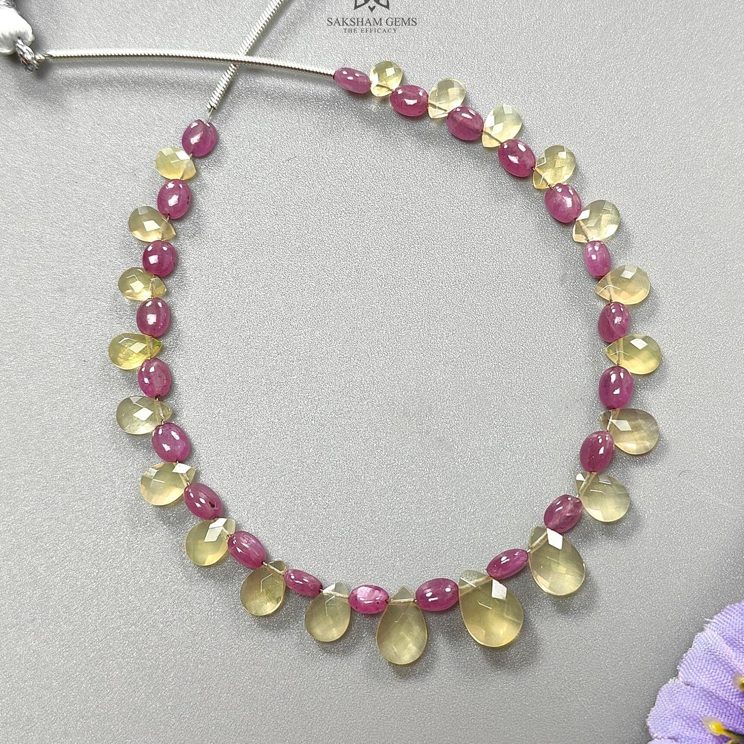 Yellow Opal Golden Blue Sapphire Ruby Faceted Loose Beads: Natural Untreated Gemstone Opal Pear Oval Plain Beads For Jewelry