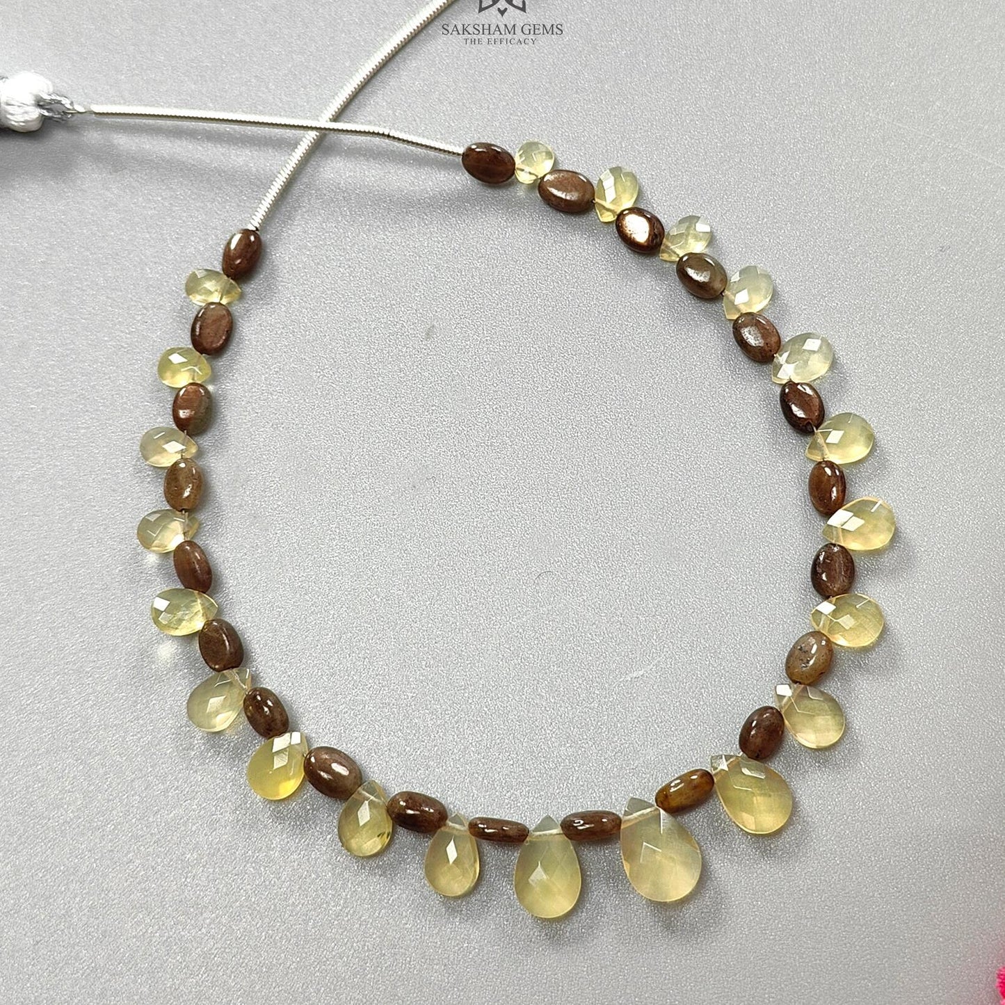 Yellow Opal Golden Blue Sapphire Ruby Faceted Loose Beads: Natural Untreated Gemstone Opal Pear Oval Plain Beads For Jewelry