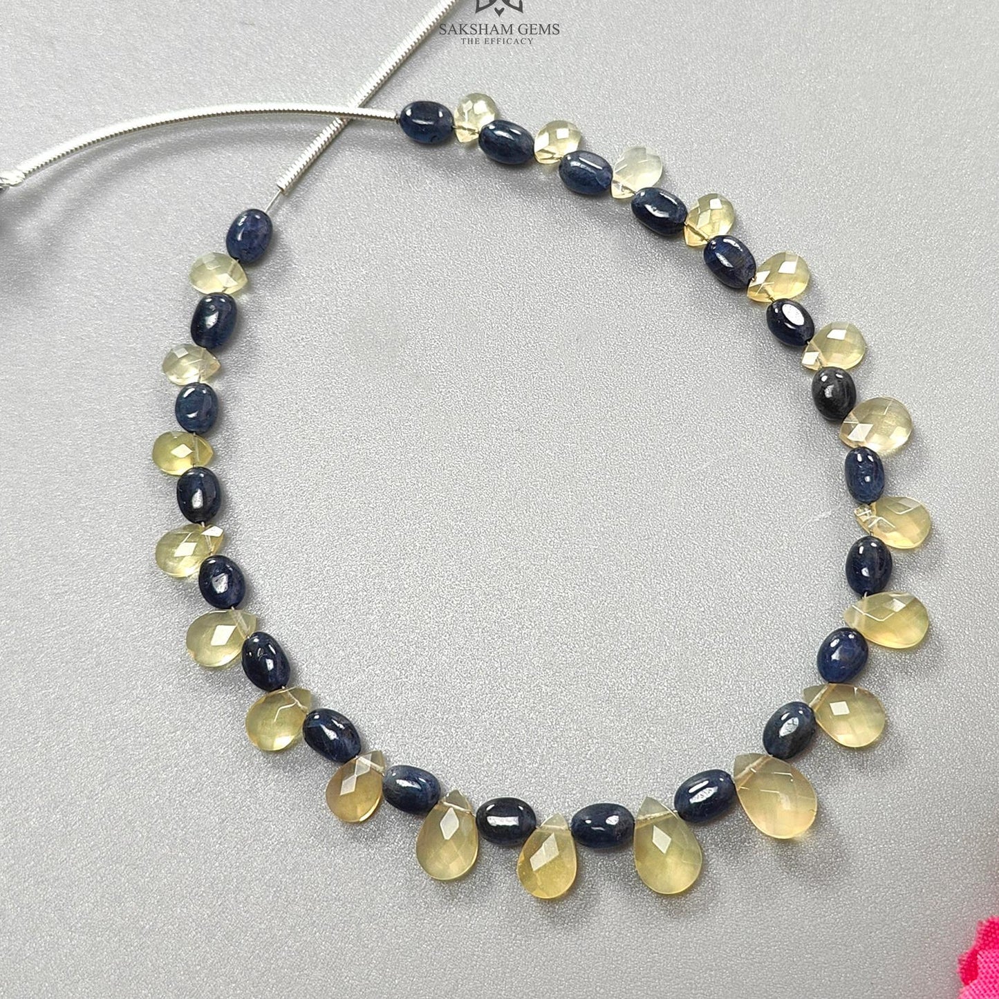 Yellow Opal Golden Blue Sapphire Ruby Faceted Loose Beads: Natural Untreated Gemstone Opal Pear Oval Plain Beads For Jewelry