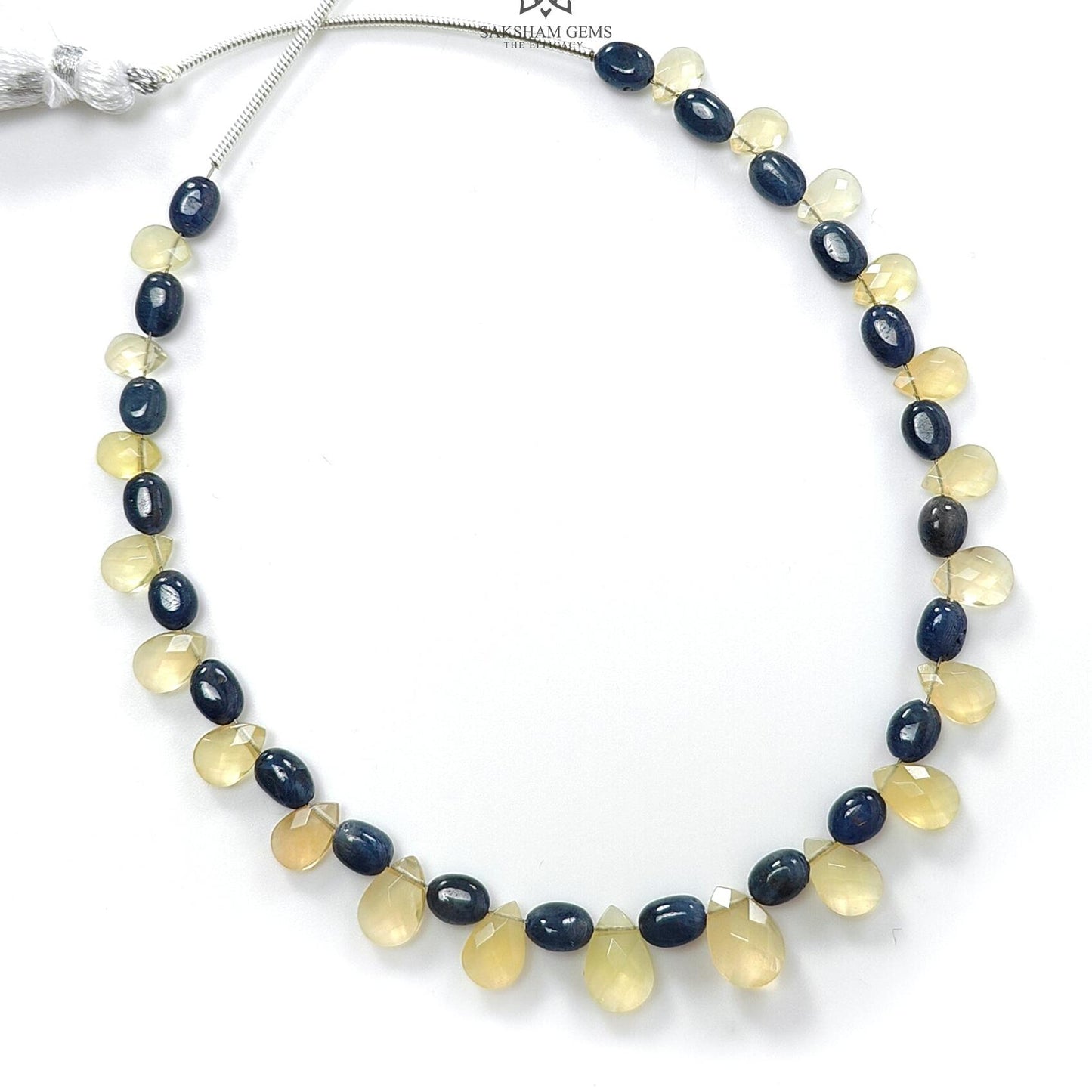 Yellow Opal Golden Blue Sapphire Ruby Faceted Loose Beads: Natural Untreated Gemstone Opal Pear Oval Plain Beads For Jewelry