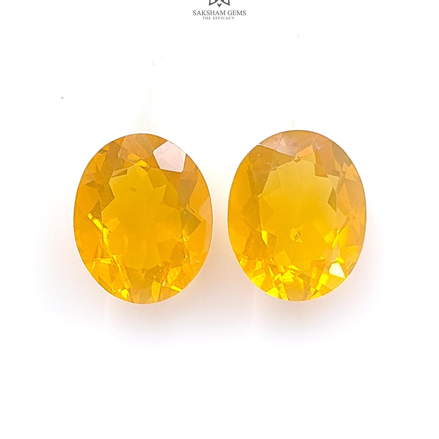 Mexican Yellow Fire Opal Faceted Cut: Natural Untreated Opal Oval, Square Shapes Pair For Jewelry