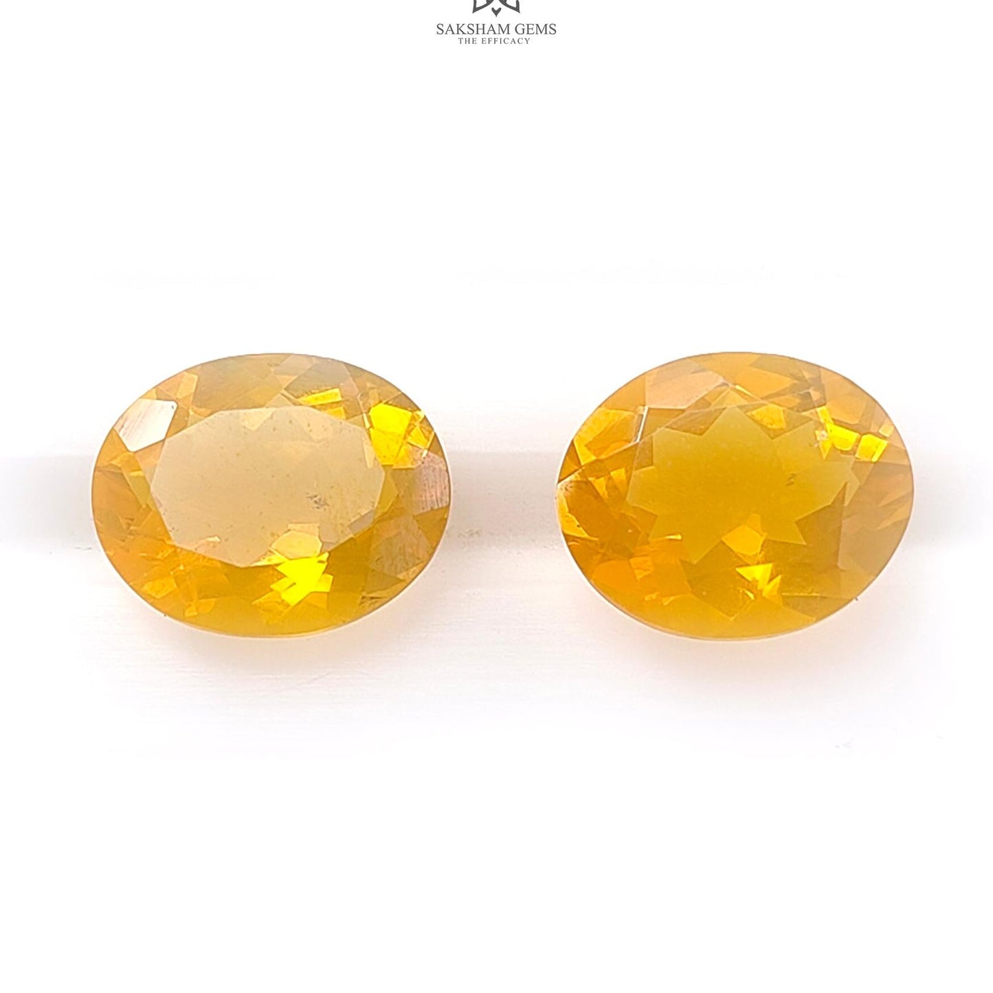 Mexican Yellow Fire Opal Faceted Cut: Natural Untreated Opal Oval, Square Shapes Pair For Jewelry