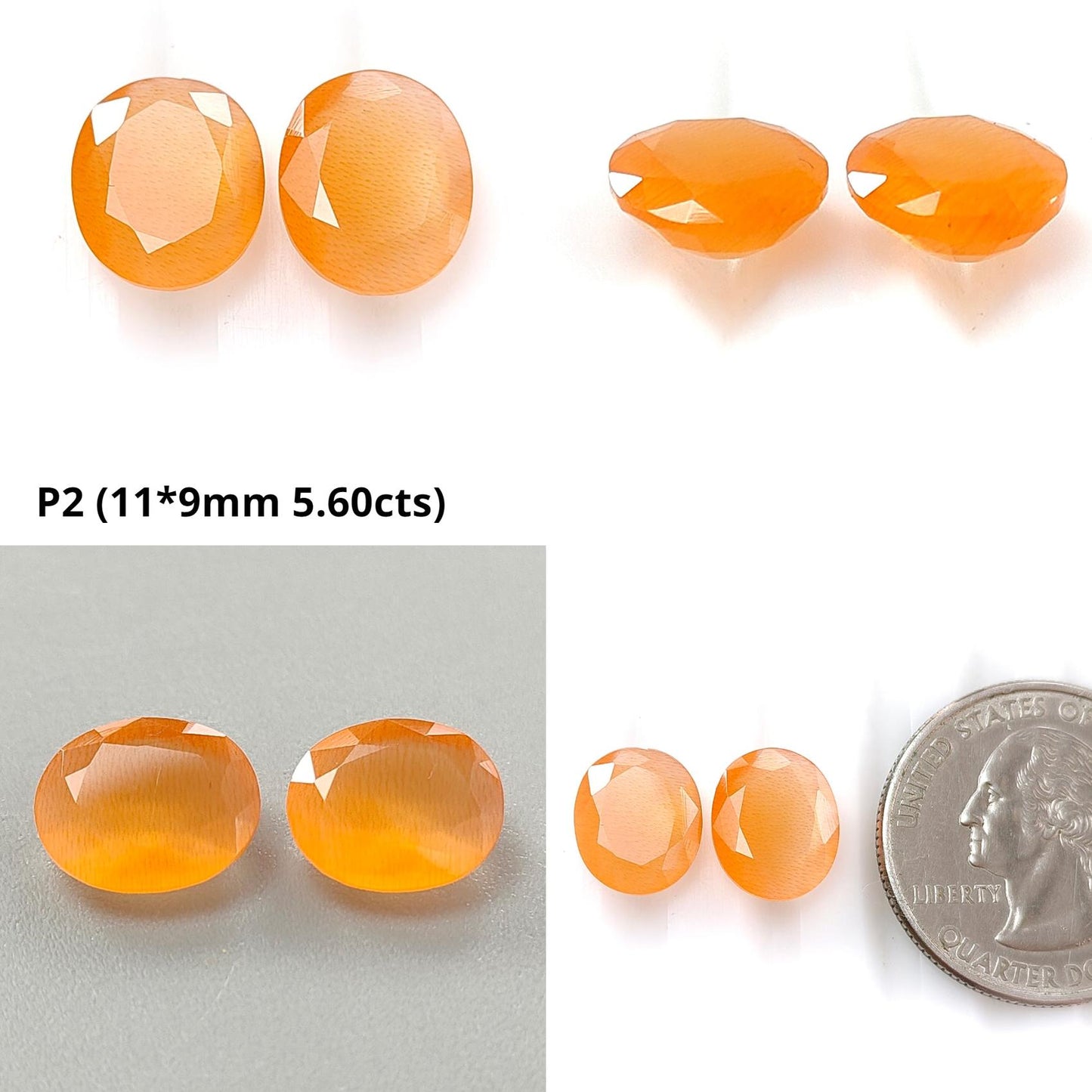 Mexican Yellow Fire Opal Faceted Cut: Natural Untreated Opal Oval, Square Shapes Pair For Jewelry
