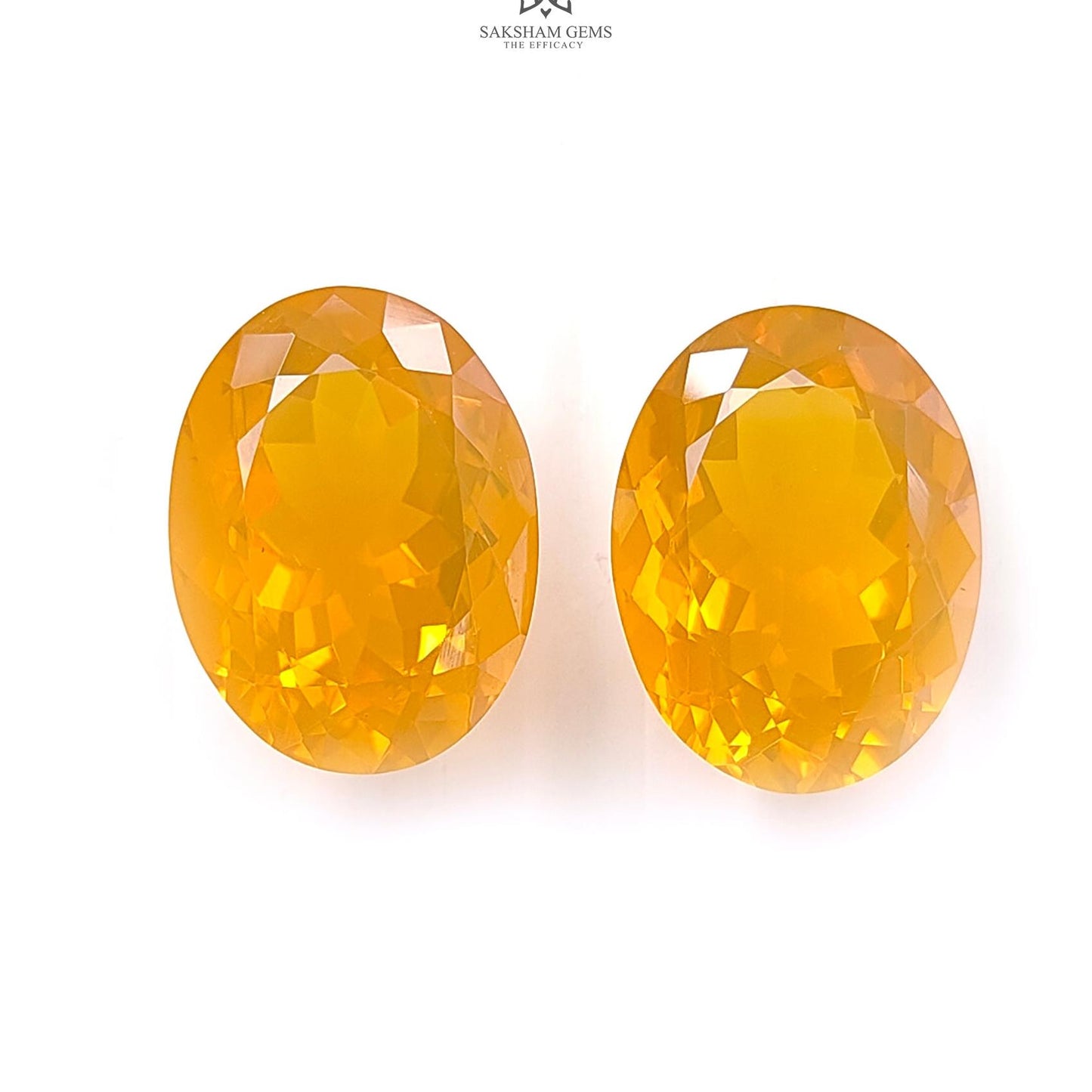 Certified Mexican Yellow Fire Opal Faceted Cut: Natural Untreated Opal Oval Shape 16*12mm Pair For Jewelry