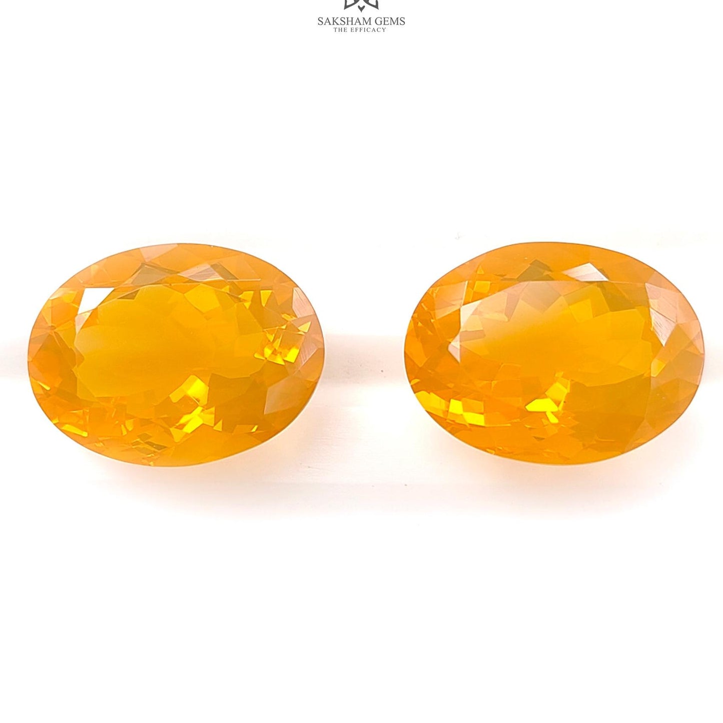 Certified Mexican Yellow Fire Opal Faceted Cut: Natural Untreated Opal Oval Shape 16*12mm Pair For Jewelry