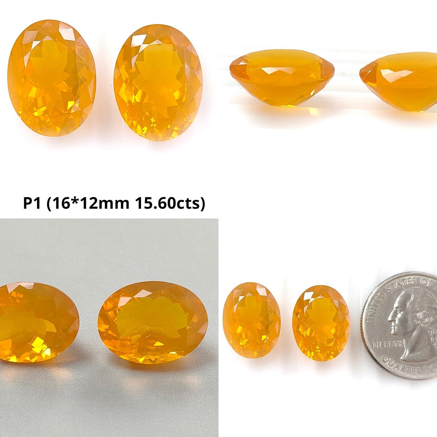 Certified Mexican Yellow Fire Opal Faceted Cut: Natural Untreated Opal Oval Shape 16*12mm Pair For Jewelry