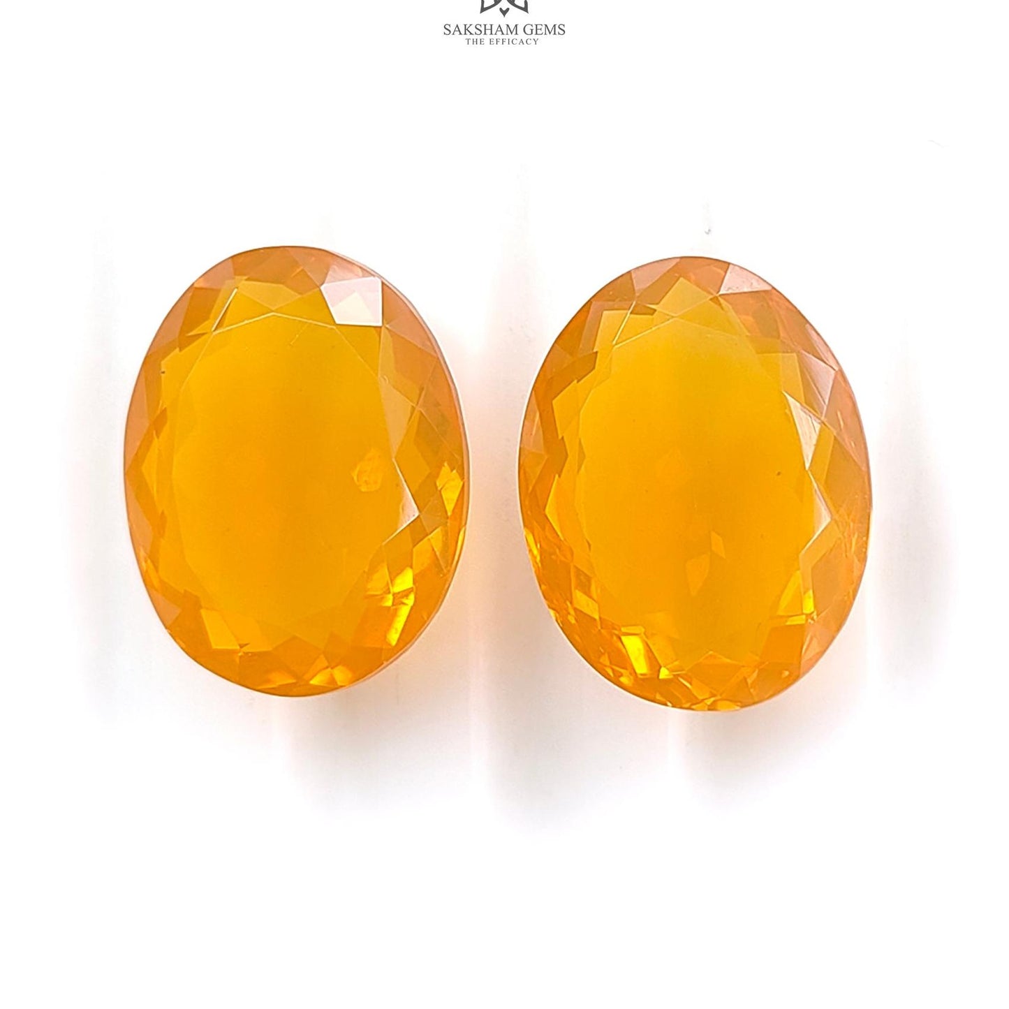 Certified Mexican Yellow Fire Opal Faceted Cut: Natural Untreated Opal Oval Shape 16*12mm Pair For Jewelry
