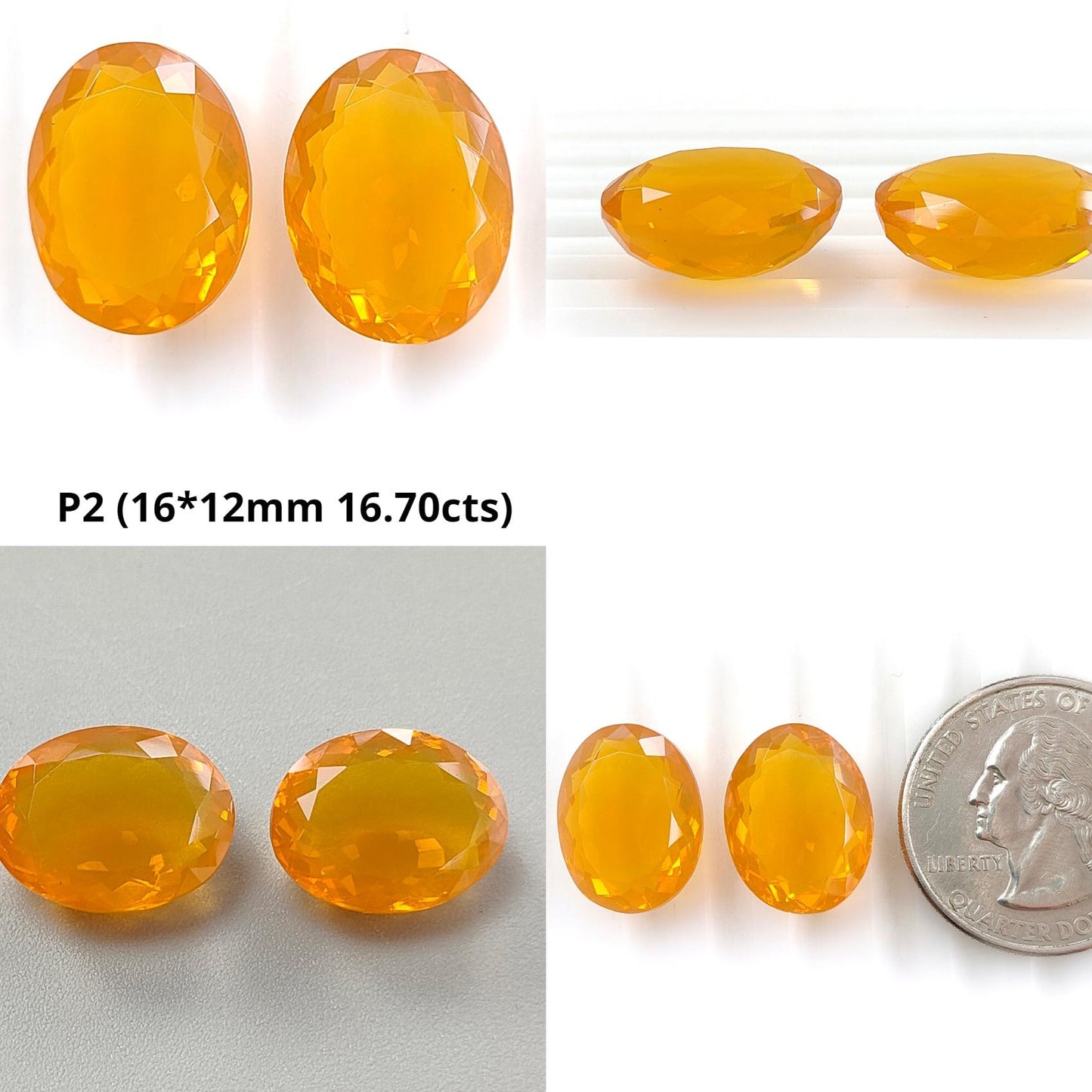 Certified Mexican Yellow Fire Opal Faceted Cut: Natural Untreated Opal Oval Shape 16*12mm Pair For Jewelry