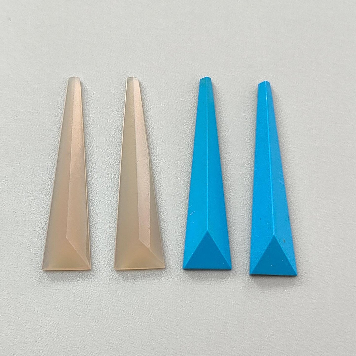 Multi Color Onyx Gemstone Faceted Cut: Natural Onyx, Synthetic Blue Turquoise Fancy Shape Step Cut 4pcs & 5pcs Set for Jewelry