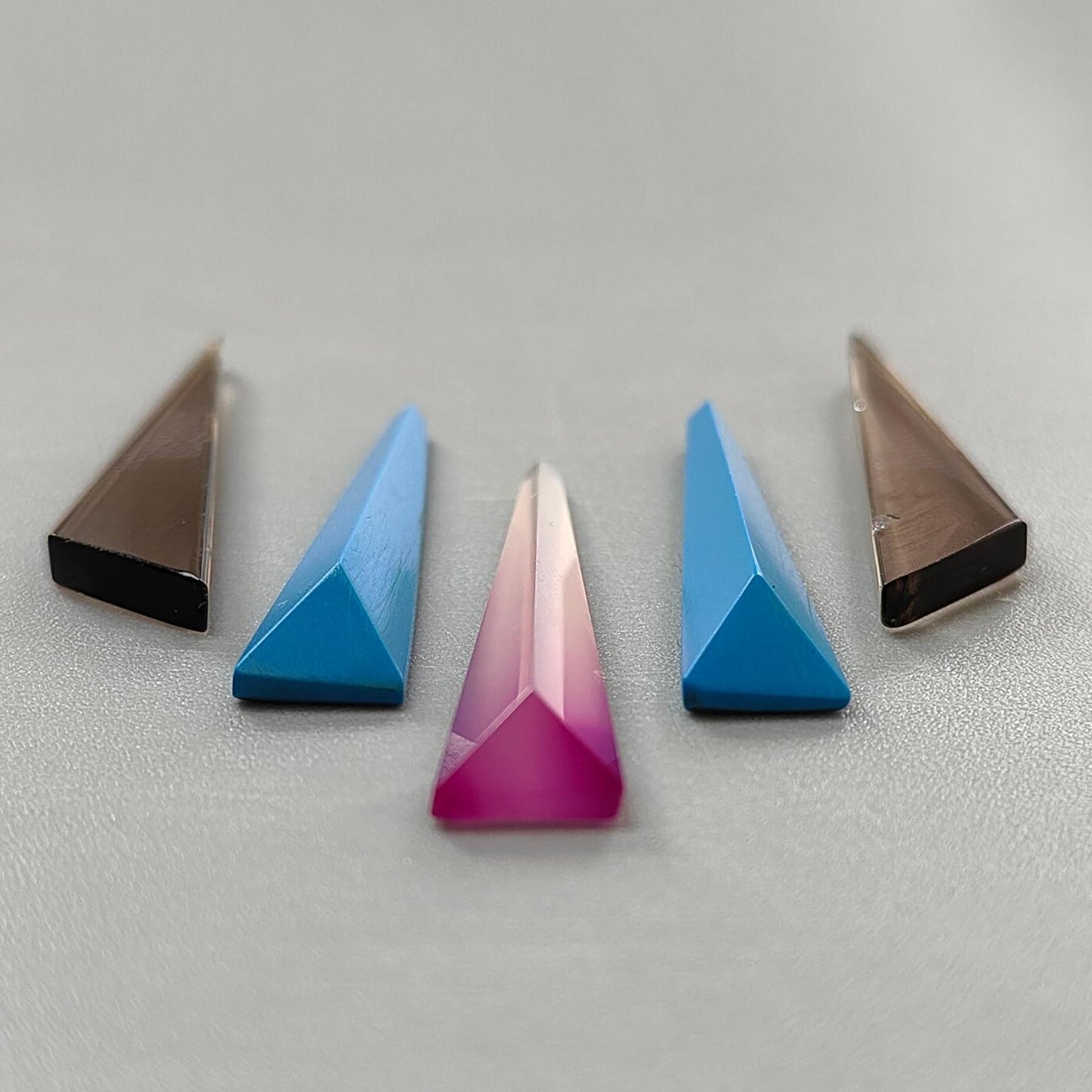 Multi Color Onyx Gemstone Faceted Cut: Natural Onyx, Synthetic Blue Turquoise Fancy Shape Step Cut 4pcs & 5pcs Set for Jewelry