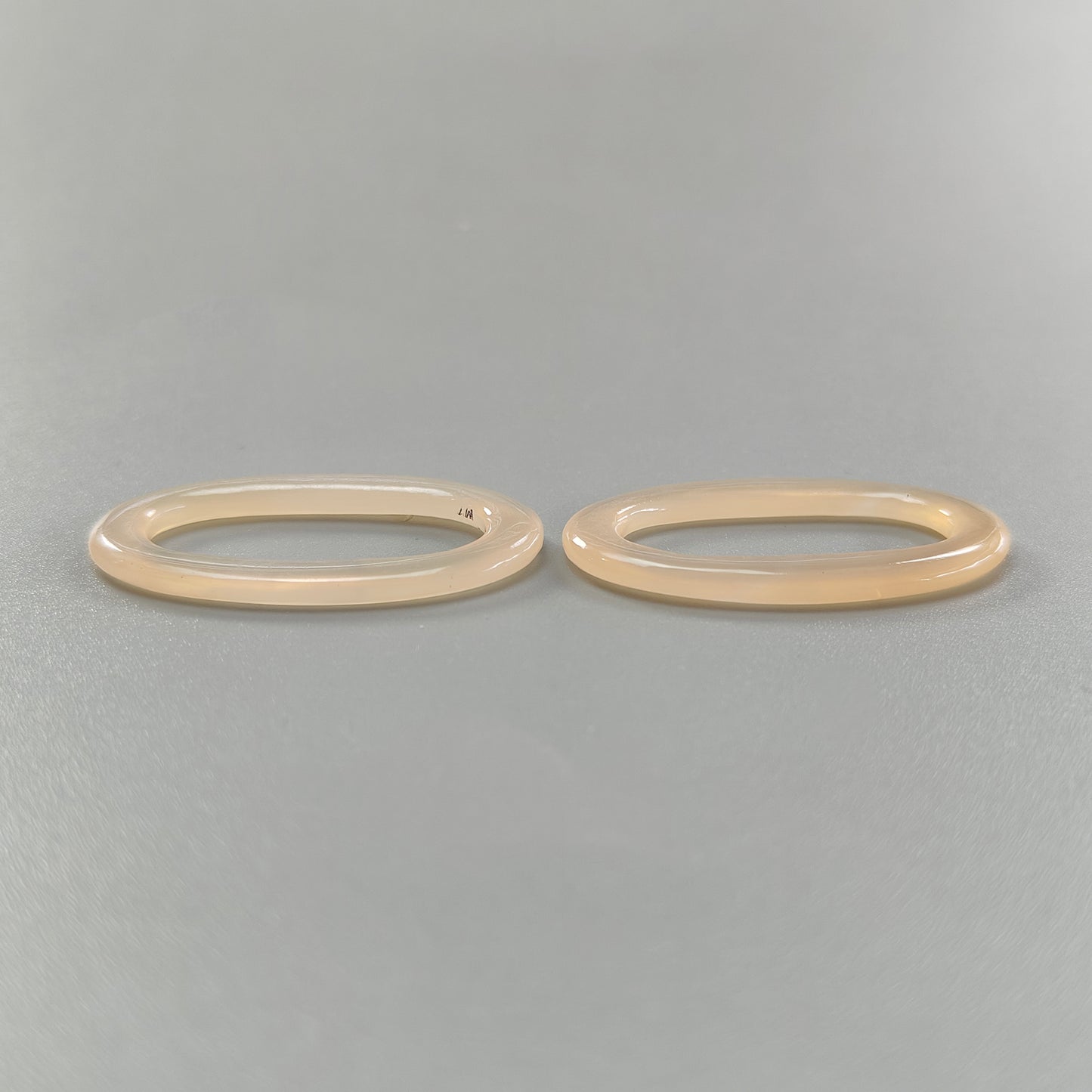 Peach Onyx Cabochon: 25.20cts (Approx) Natural Onyx Gemstone Hand Carved Oval Shape 38.5*23mm Pair For Jewelry July Birthstone