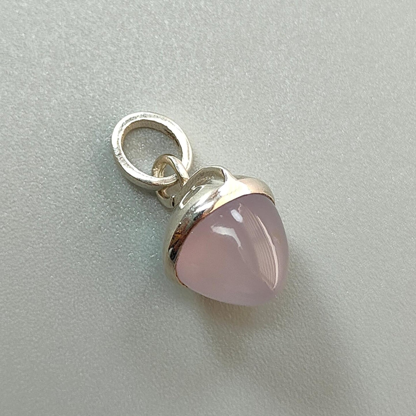 Onyx Gemstone 925 Sterling Silver Pendant: Natural Orange, Pink Onyx Bezel Set Regular Size Bullet Pendant with Normal Loop 1" Gift for her