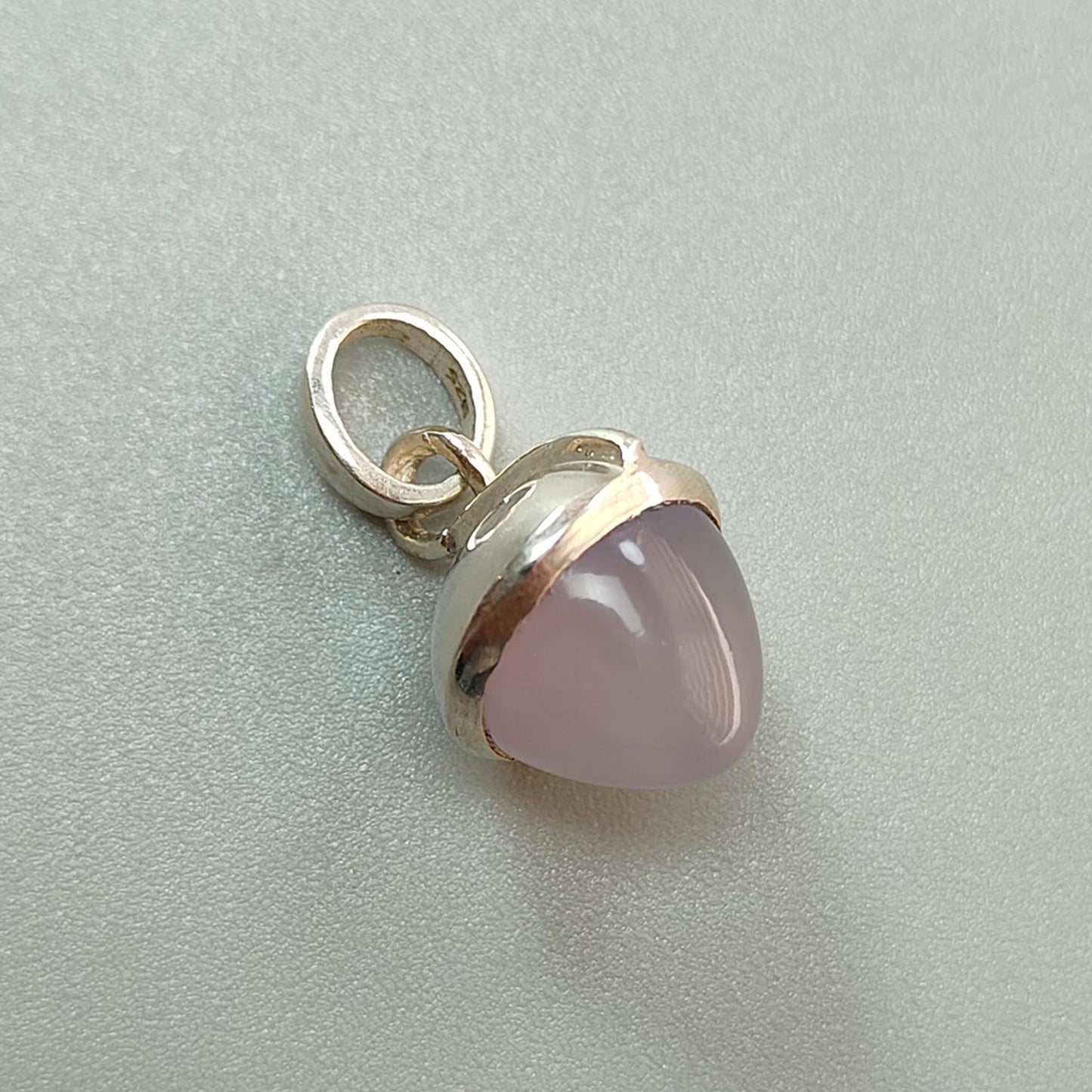 Onyx Gemstone 925 Sterling Silver Pendant: Natural Orange, Pink Onyx Bezel Set Regular Size Bullet Pendant with Normal Loop 1" Gift for her