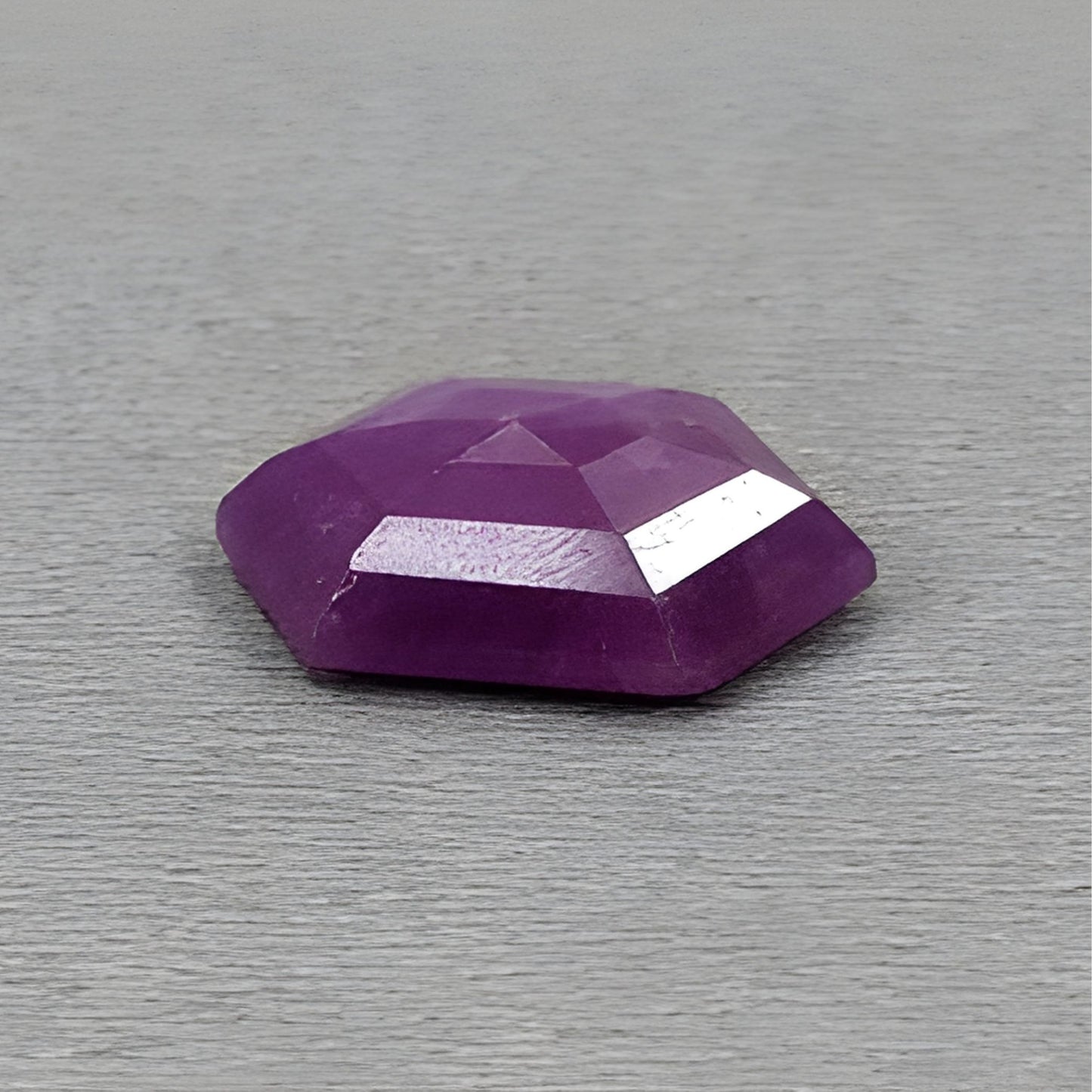11.20cts Natural Untreated Raspberry Ruby Record Keeper Gemstone Faceted Cut Hexagon Shape