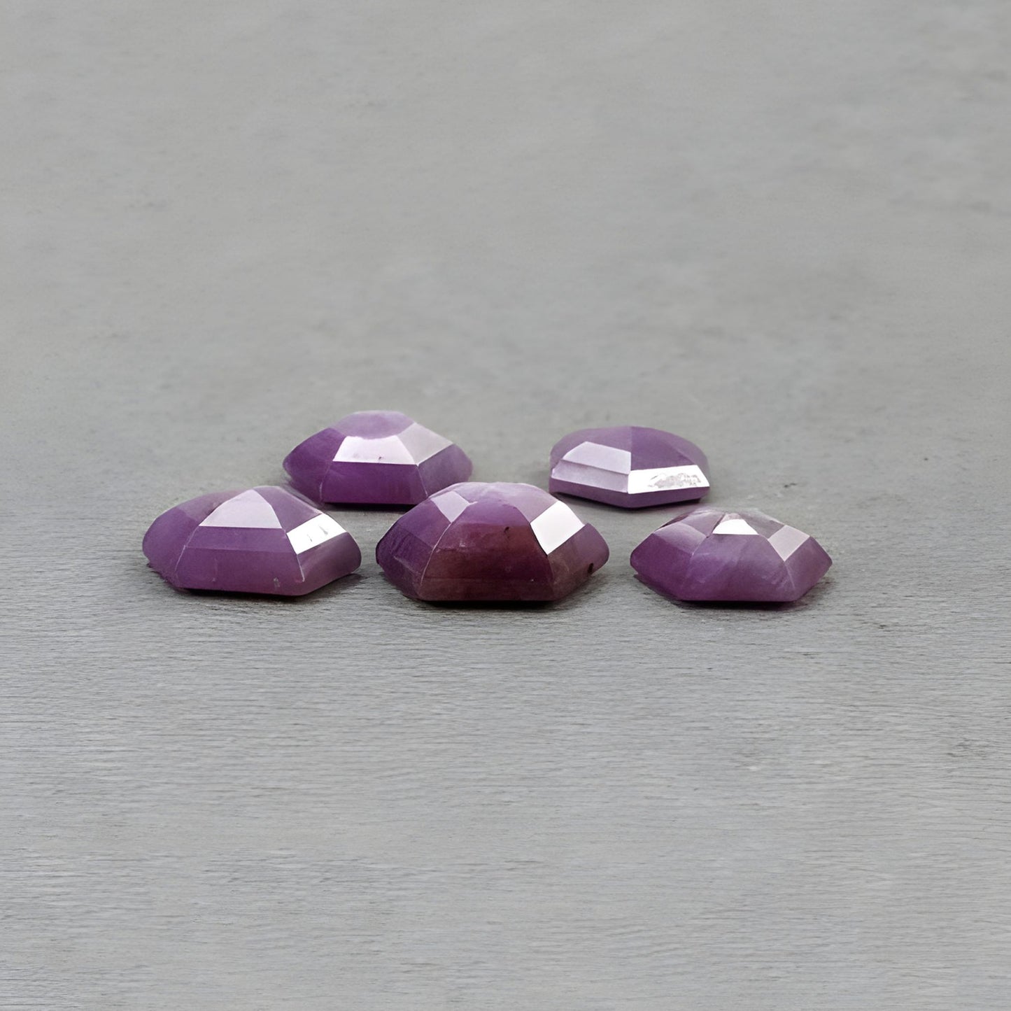 22.60cts Raspberry Sapphire Gemstone Natural Untreated Faceted Cut Hexagon Shape 5pcs