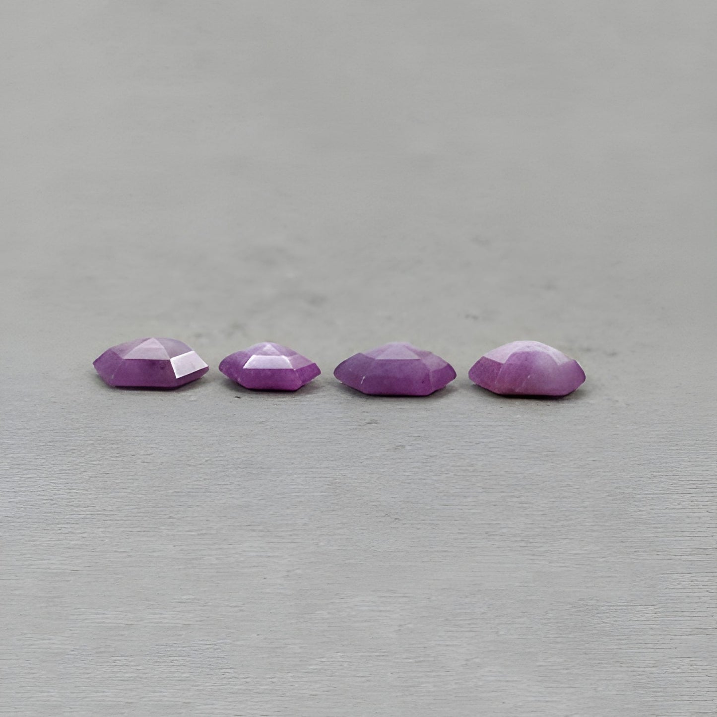 13.45cts Raspberry Sapphire Gemstone Natural Untreated Faceted Cut Hexagon Shape 4pcs