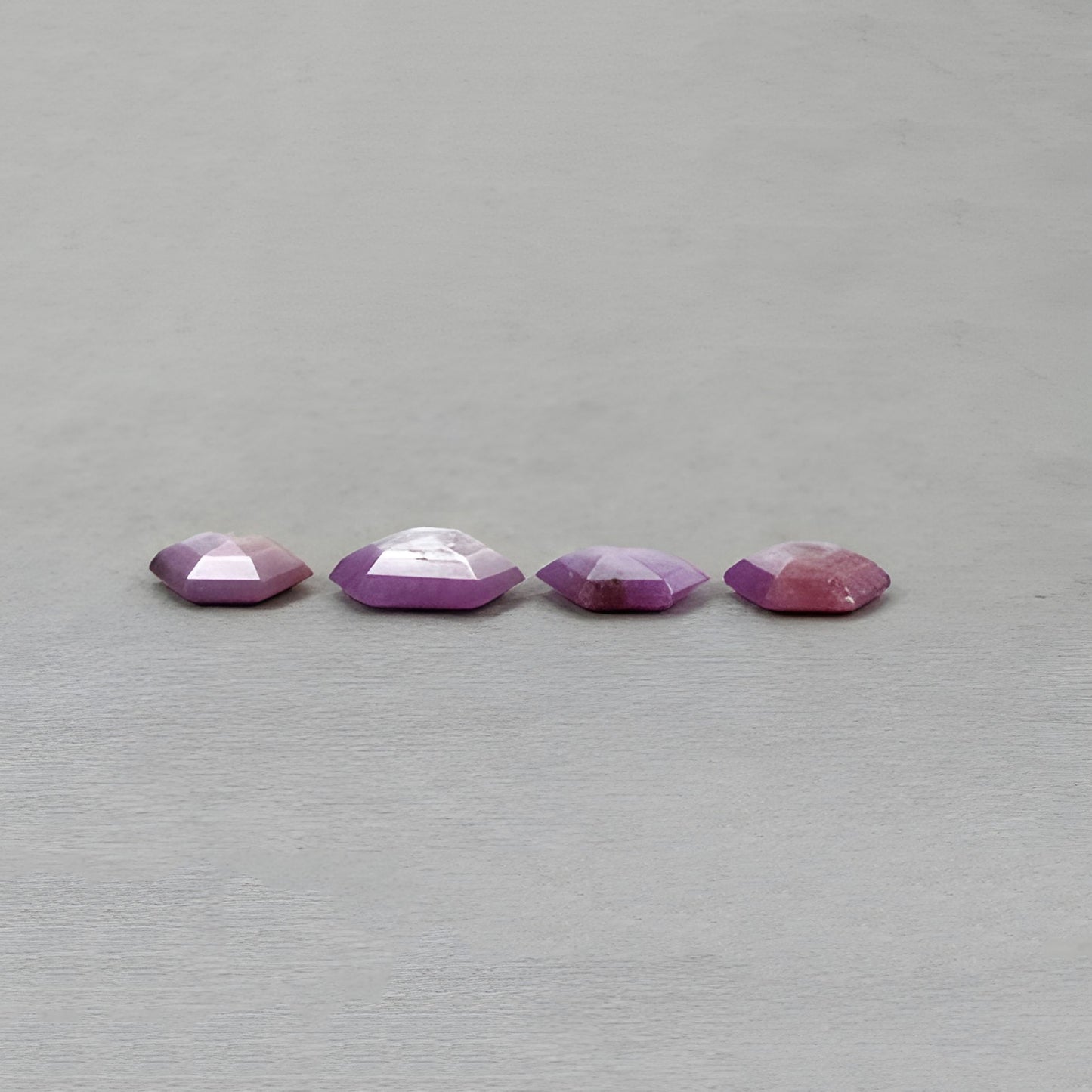 10.00cts Raspberry Sapphire Gemstone Natural Untreated Faceted Cut Hexagon Shape 4pcs
