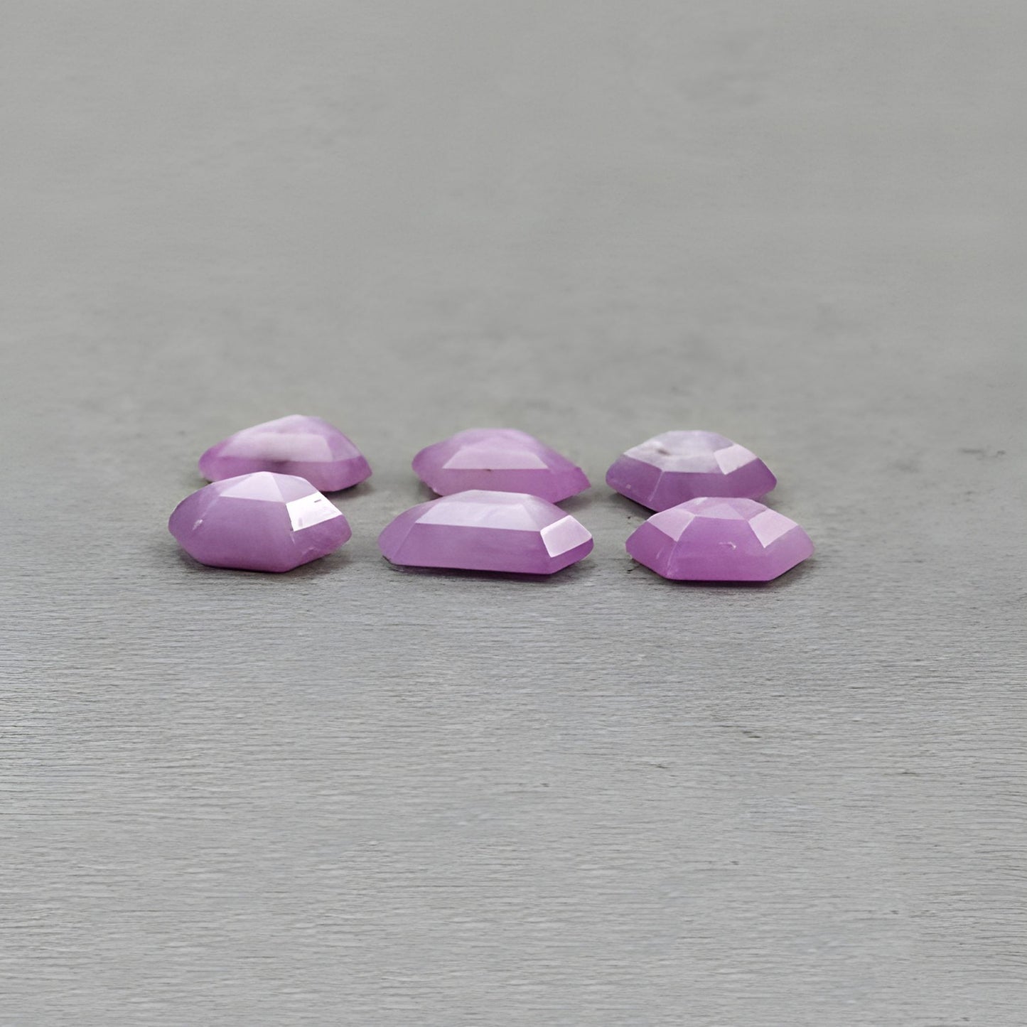 14.70cts Raspberry Sapphire Gemstone Natural Untreated Faceted Cut Hexagon Shape 6pcs