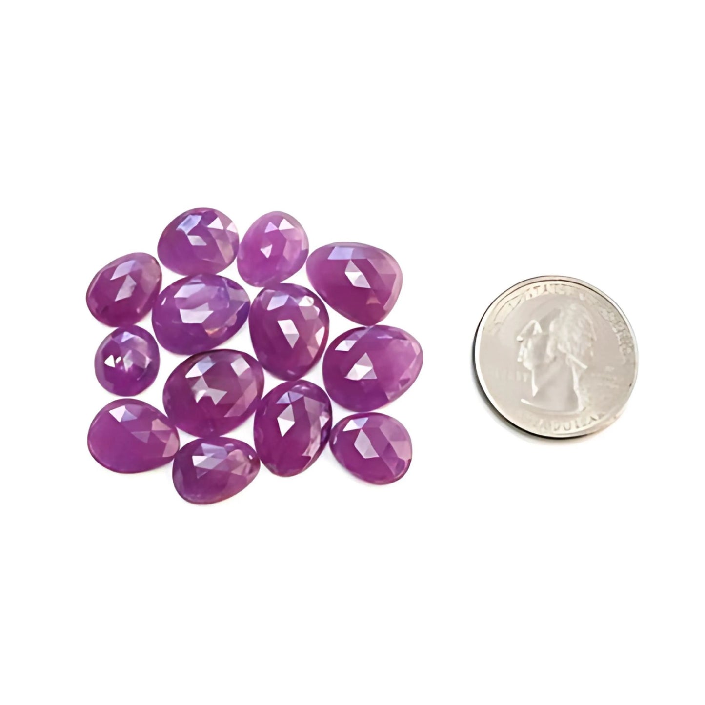 Flat Back Ruby Gemstone