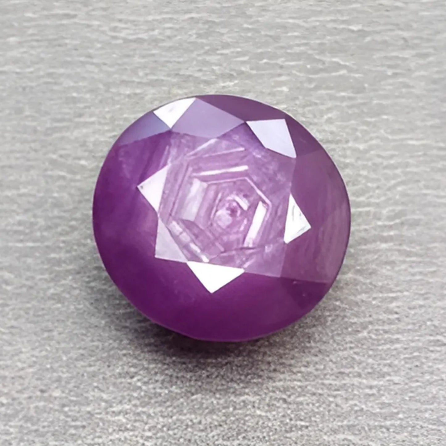 Faceted Ruby Gemstone