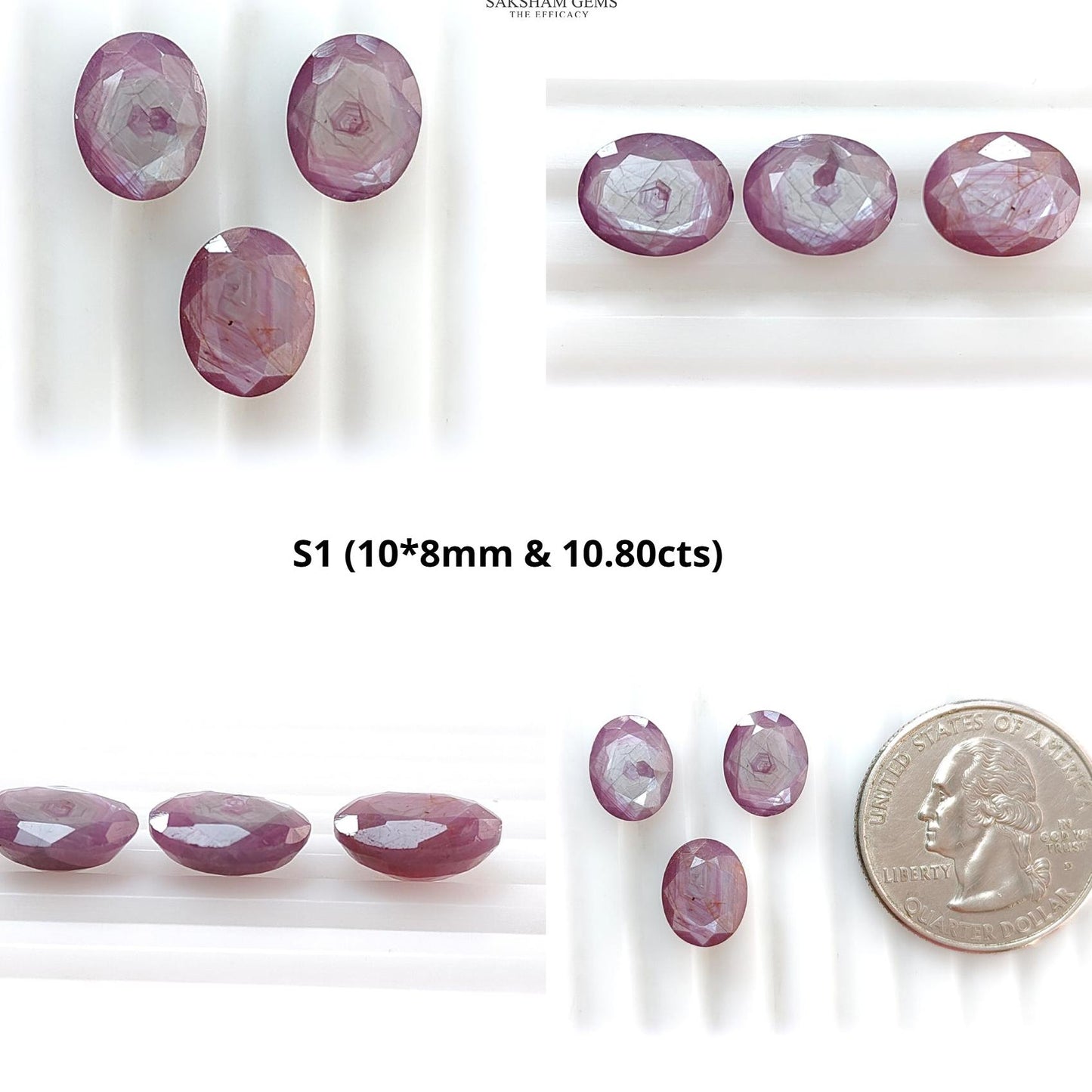 Raspberry Pink Sapphire Gemstone Faceted Cut: Natural Untreated Sheen Sapphire Oval Shape Faceted 3pcs Set for Jewelry September Birthstone