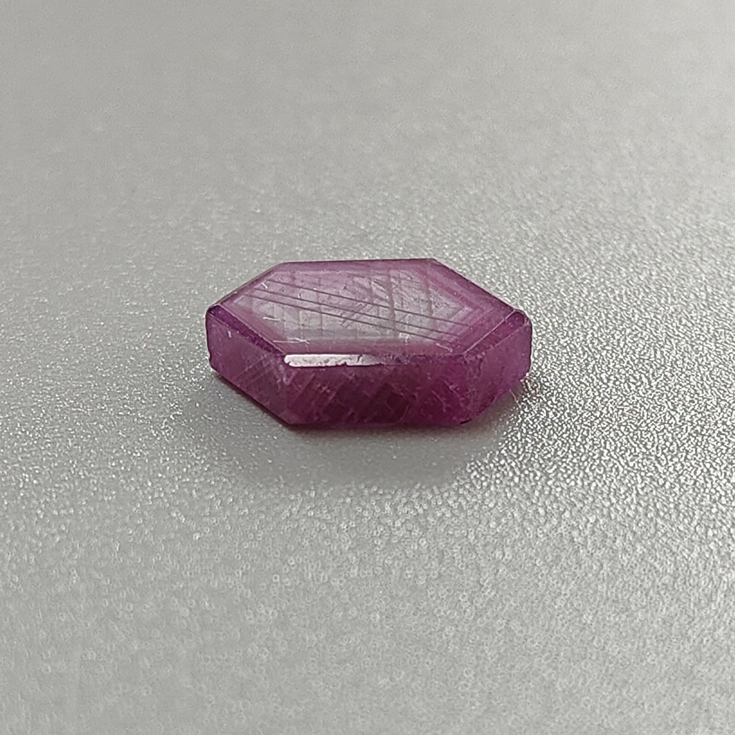 7.20cts Rosemary Ruby Flat Slices Gemstone Natural Untreated Hexagon Shape