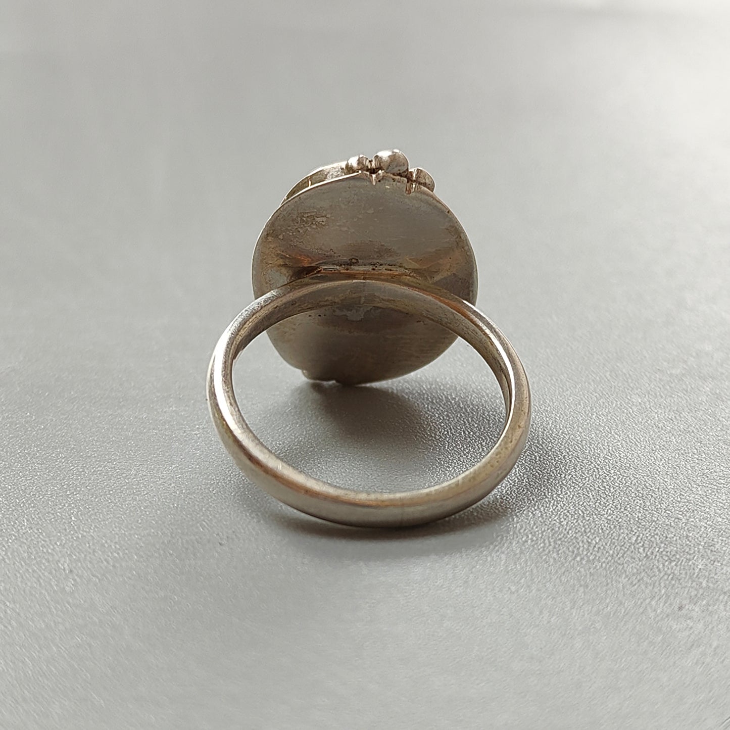 Golden Chocolate Sapphire Faceted Silver Ring: 6.65gms Natural Untreated Sapphire Fancy Rose Cut 925 Sterling Silver Bezel Set Ring 7 US