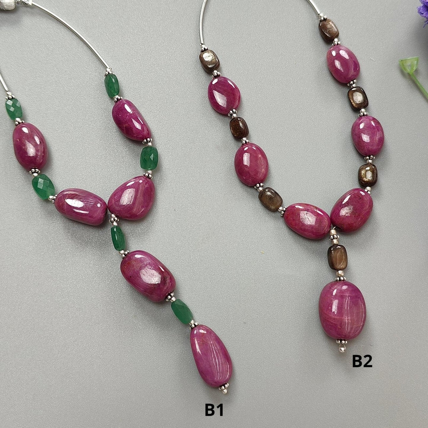 Ruby Quartz Plain Loose Beads : Natural Untreated Green Quartz Golden Sapphire Uneven Tumble Cushion Plain Beads For Jewelry