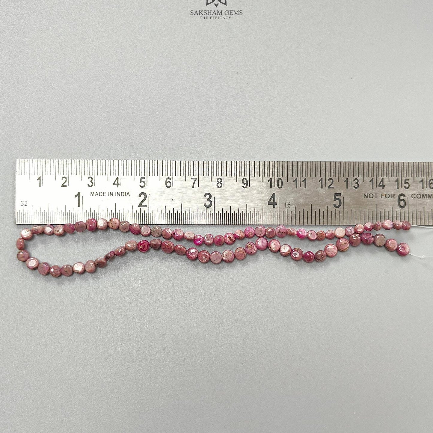 Red Ruby Plain Loose Beads: 47.80cts Natural Untreated Red Ruby Cabochon Round Beads For Jewelry 4mm - 5mm 12"