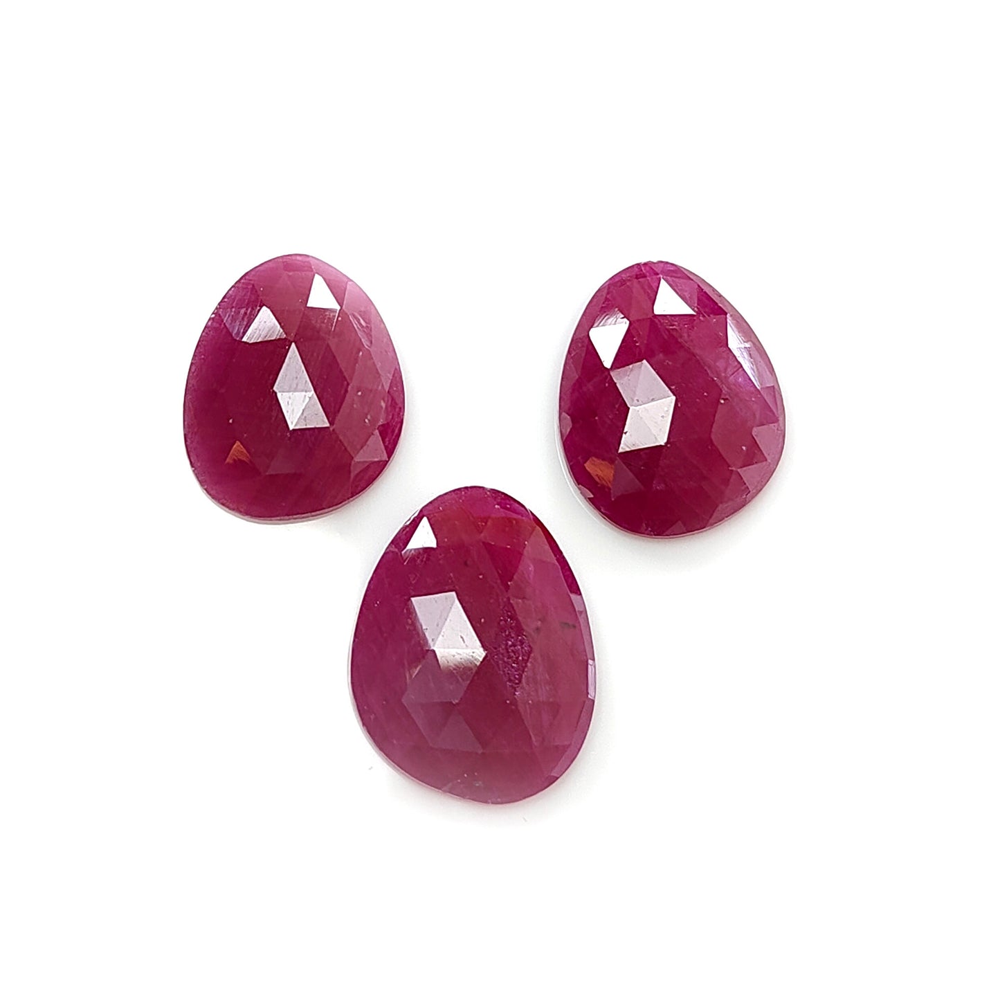 red ruby fancy rose cut slices