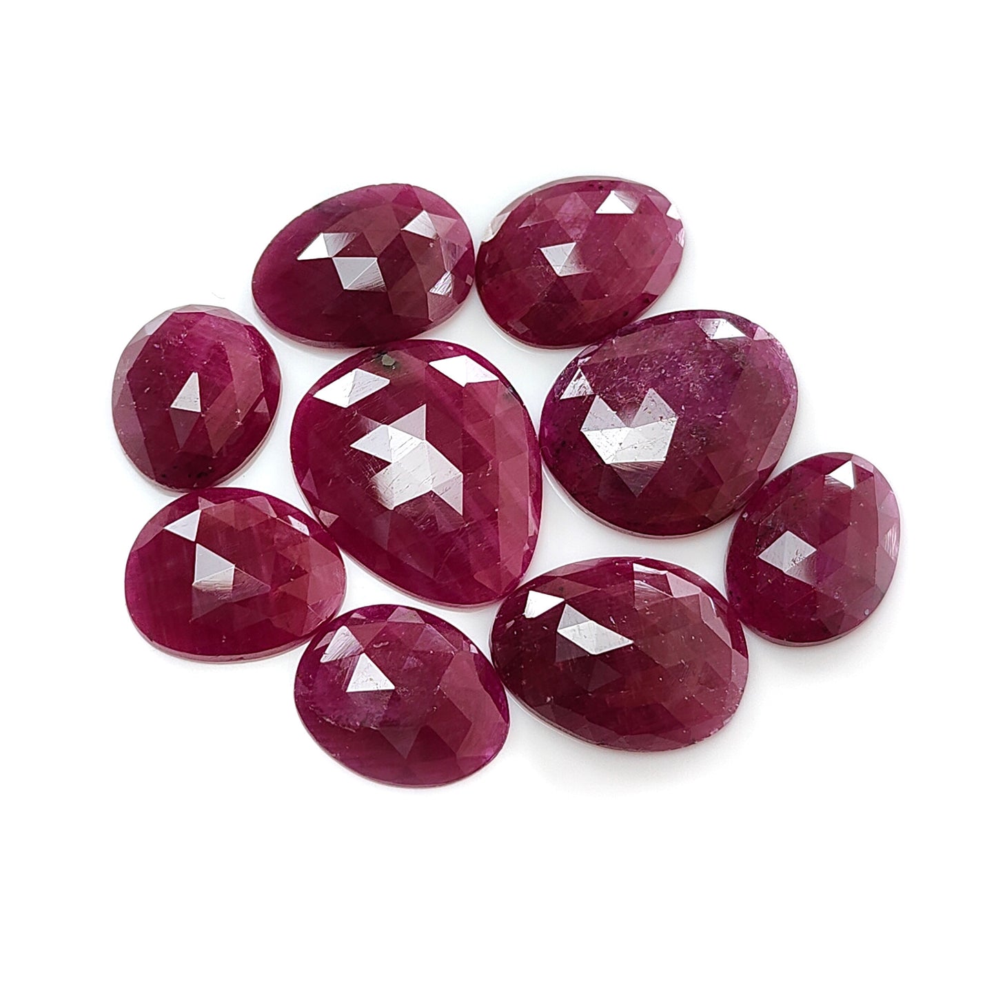 red ruby fancy rose cut slices