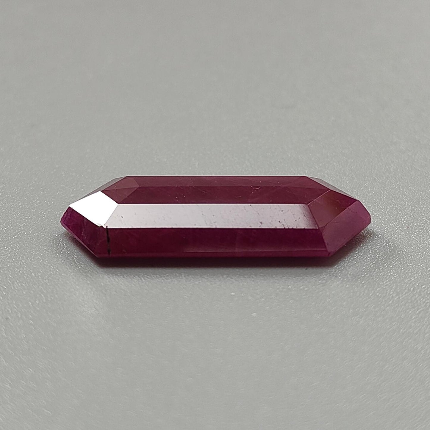 Ruby Gemstone Step Cut: 26.10cts Natural Untreated Unheated Red Ruby Hexagon Shape 31*14mm 1pc for Jewelry July Birthstone