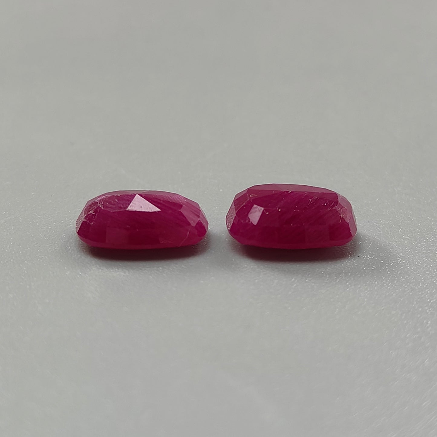 Ruby Gemstone Faceted Cut: 8.90cts Natural Untreated Unheated Red Ruby Cushion Shape 11*8mm Pair for Jewelry July Birthstone