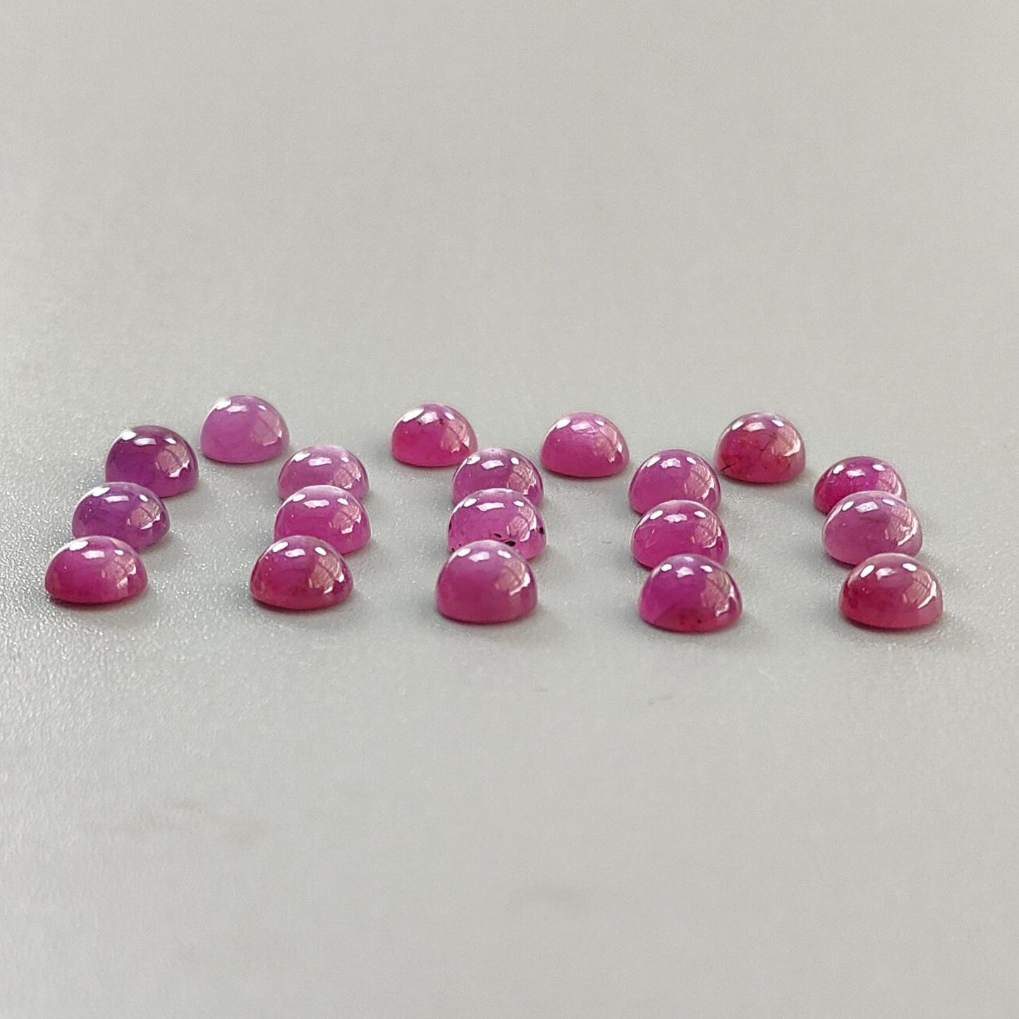 Ruby, Blue Sapphire Gemstone Cabochon: Natural Untreated Unheated Purple Ruby, Sapphire Round Shape Cabochon 6mm & 7mm Lots for Jewelry