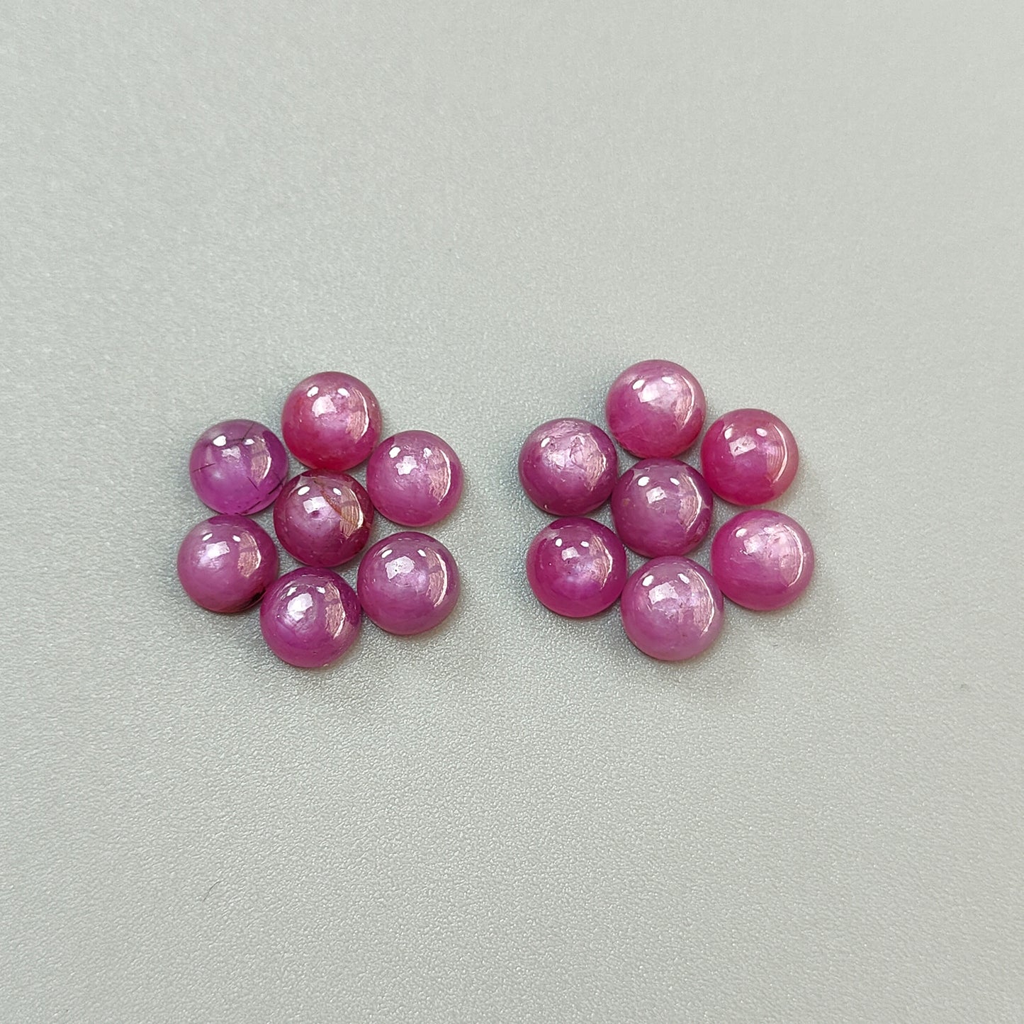 28.60cts Natural Untreated Ruby Gemstone Round Shape Cabochon 7mm 14pcs Lot