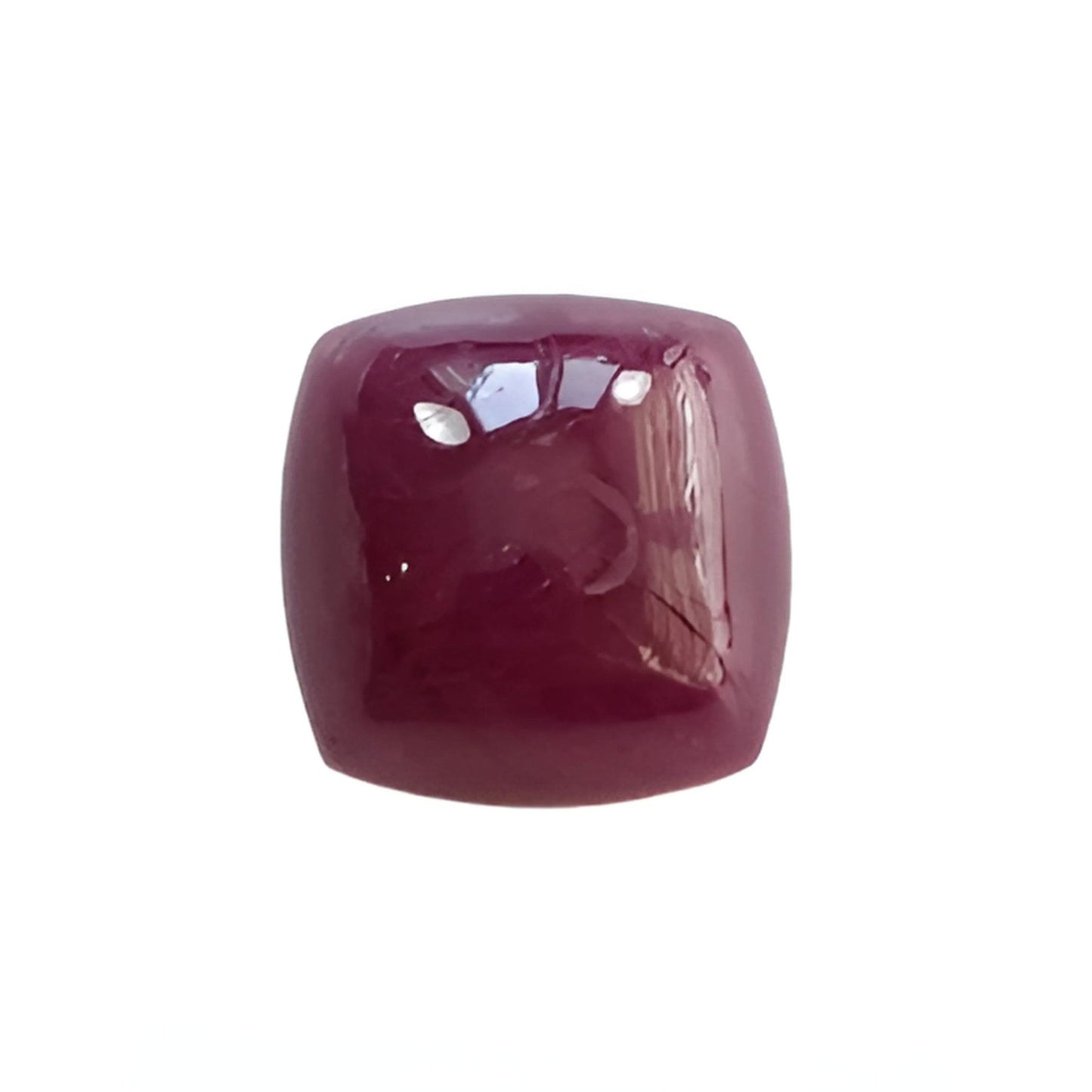 red ruby cushion cabochon