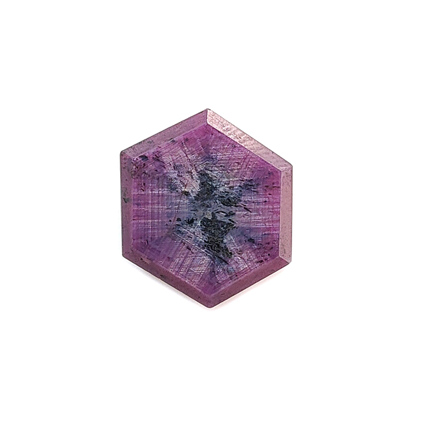 ruby trpiche hexagon flat slices