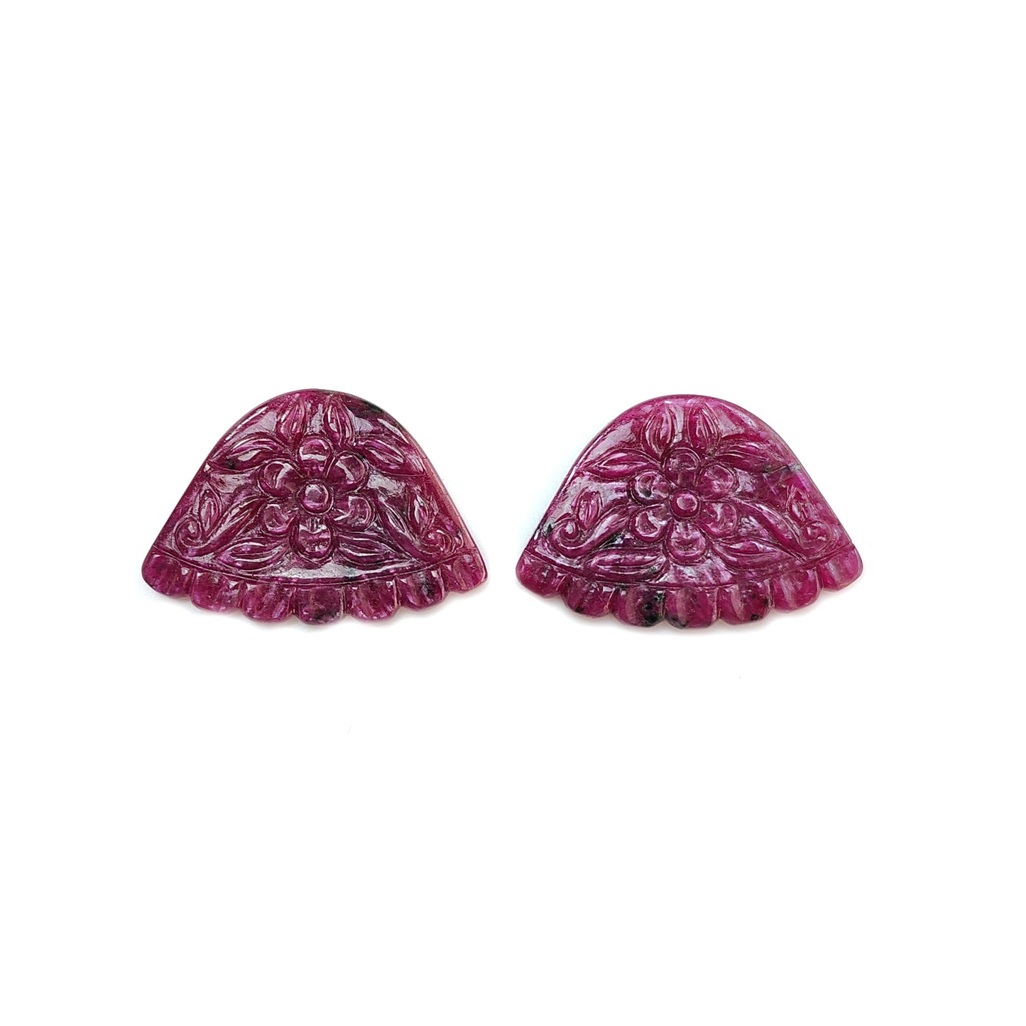 Red ruby Fancy shape Carving