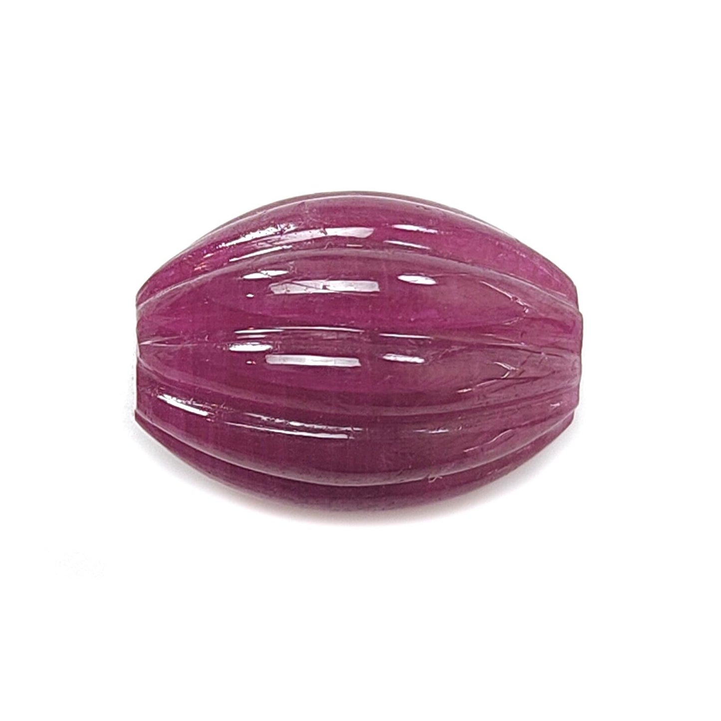 Ruby Gemstone Carving: 23.20cts Natural Untreated Unheated Ruby Hand Carved Fancy Shape 16mm 1pc for Jewelry July Birthstone