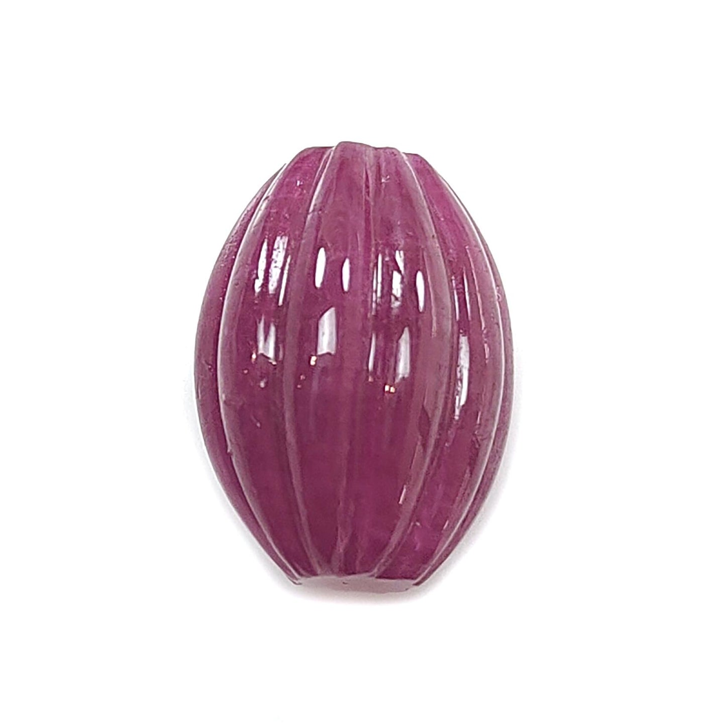 Ruby Gemstone Carving: 23.20cts Natural Untreated Unheated Ruby Hand Carved Fancy Shape 16mm 1pc for Jewelry July Birthstone