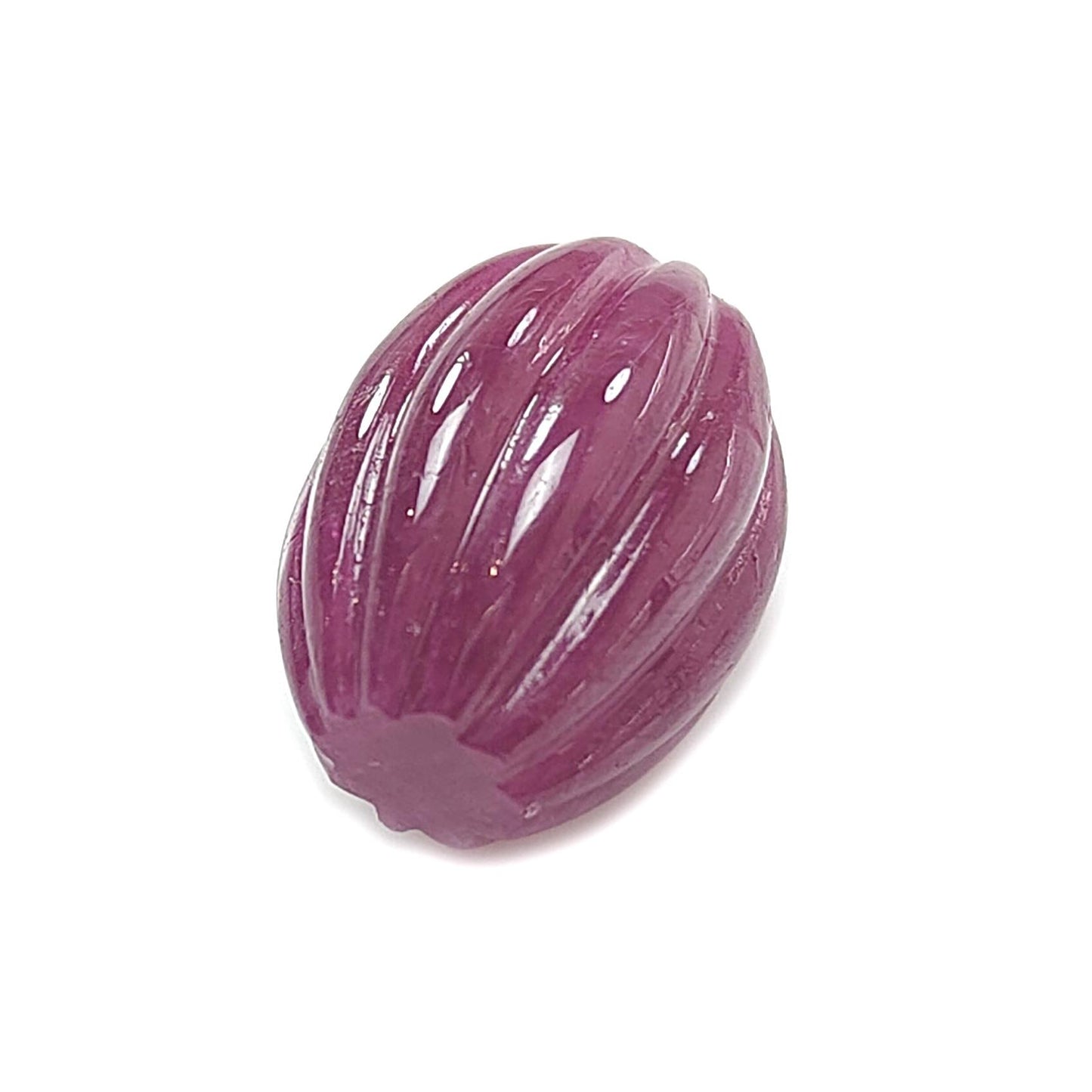 Ruby Gemstone Carving: 23.20cts Natural Untreated Unheated Ruby Hand Carved Fancy Shape 16mm 1pc for Jewelry July Birthstone