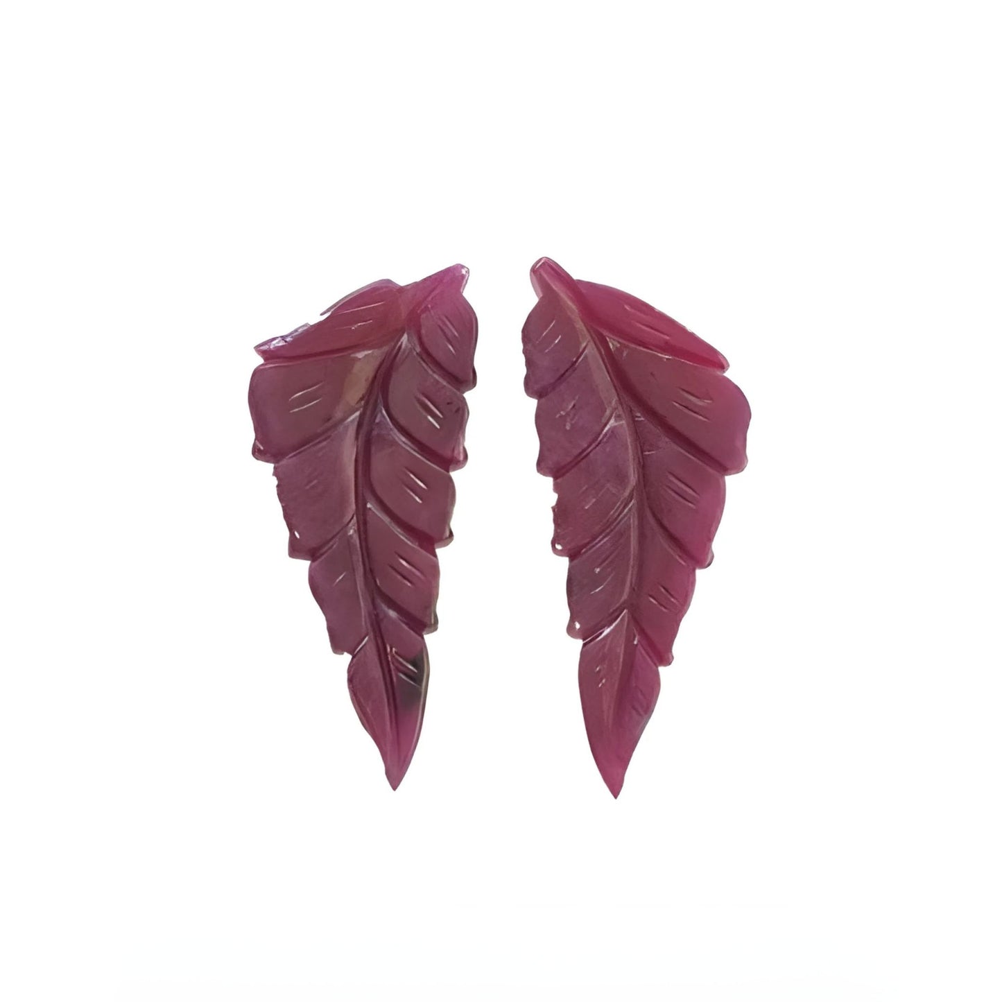 red ruby leaf carving