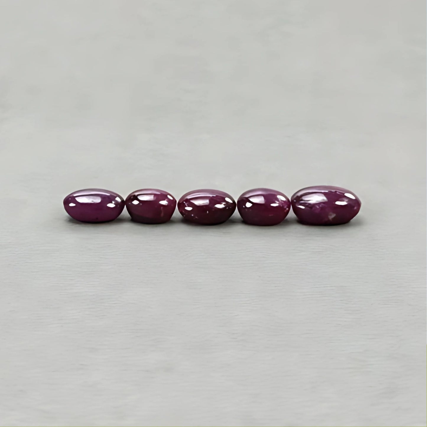 30.00cts Natural Untreated Star Ruby Gemstone Oval Shape Cabochon 9.5*7mm - 13*9mm 5pcs