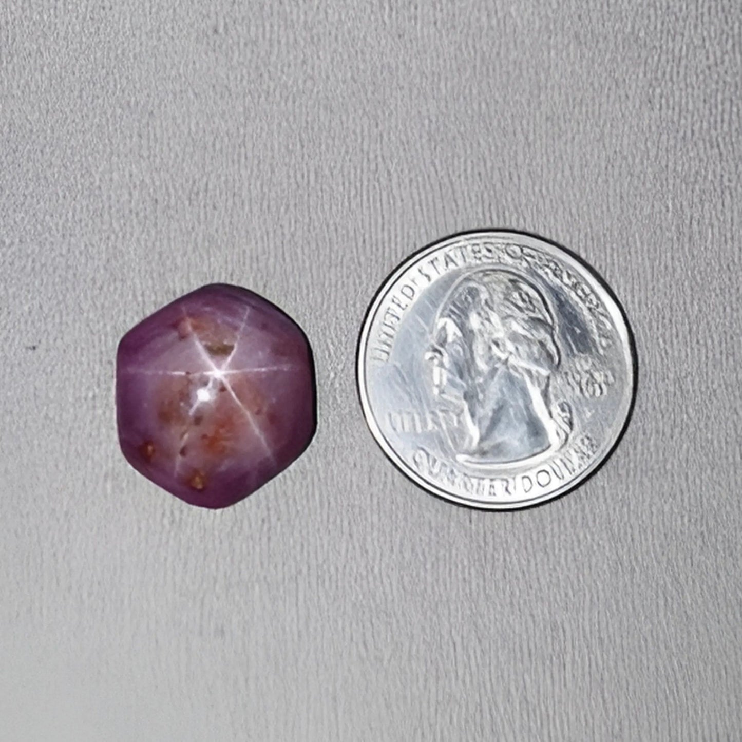 27.55cts Natural Untreated Star Ruby Gemstone Hexagon Shape Cabochon 19*16mm