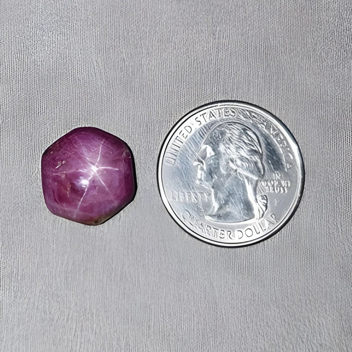 22.10cts Natural Untreated Star Ruby Gemstone Hexagon Shape Cabochon 16*14.5mm