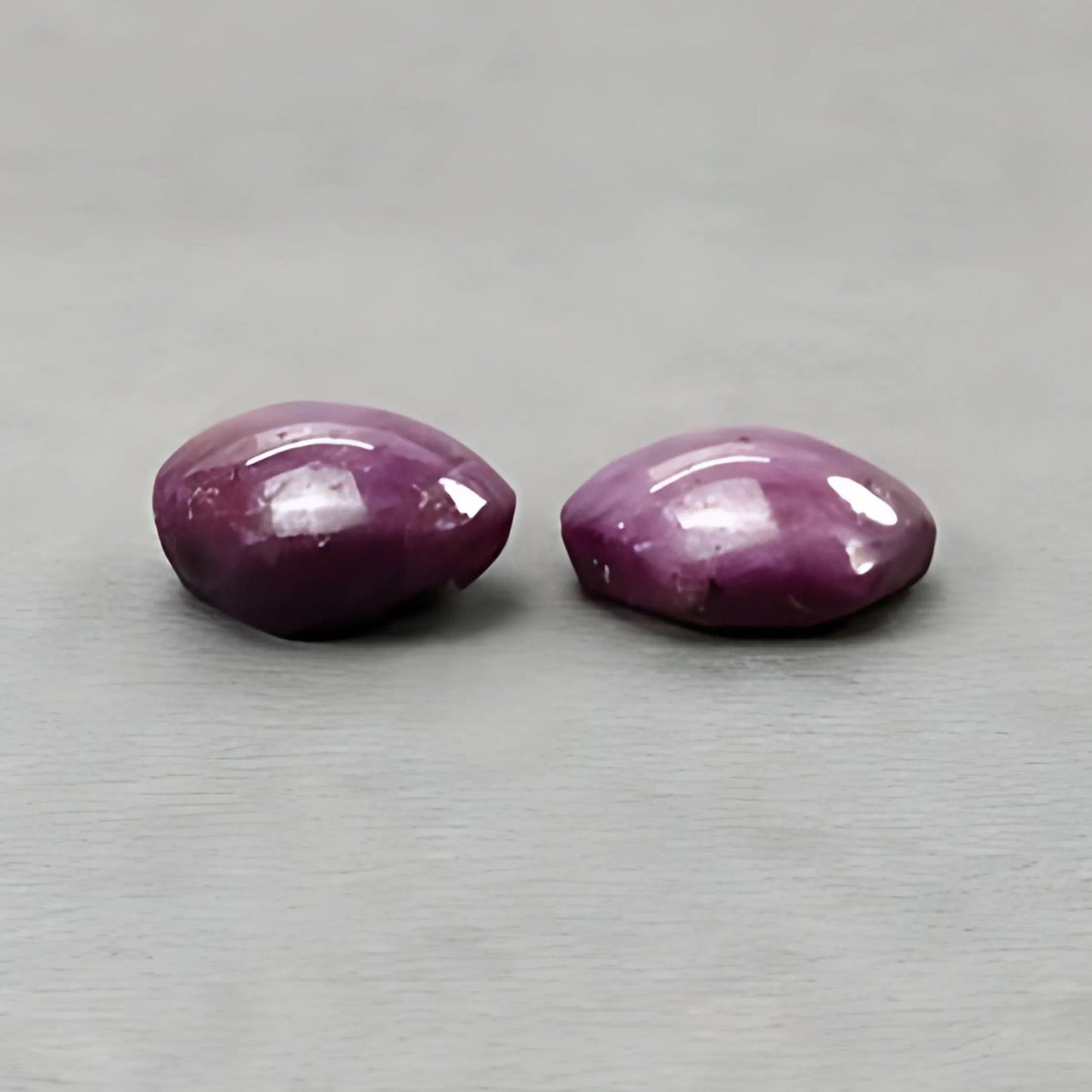 19.65cts Natural Untreated Star Ruby Gemstone Hexagon Shape Cabochon 14*10mm - 14.5*13mm 2pcs