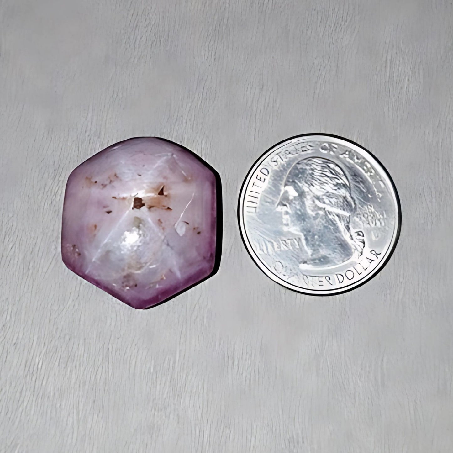 69.60cts Natural Untreated Star Ruby Gemstone Hexagon Shape Cabochon 25*22mm
