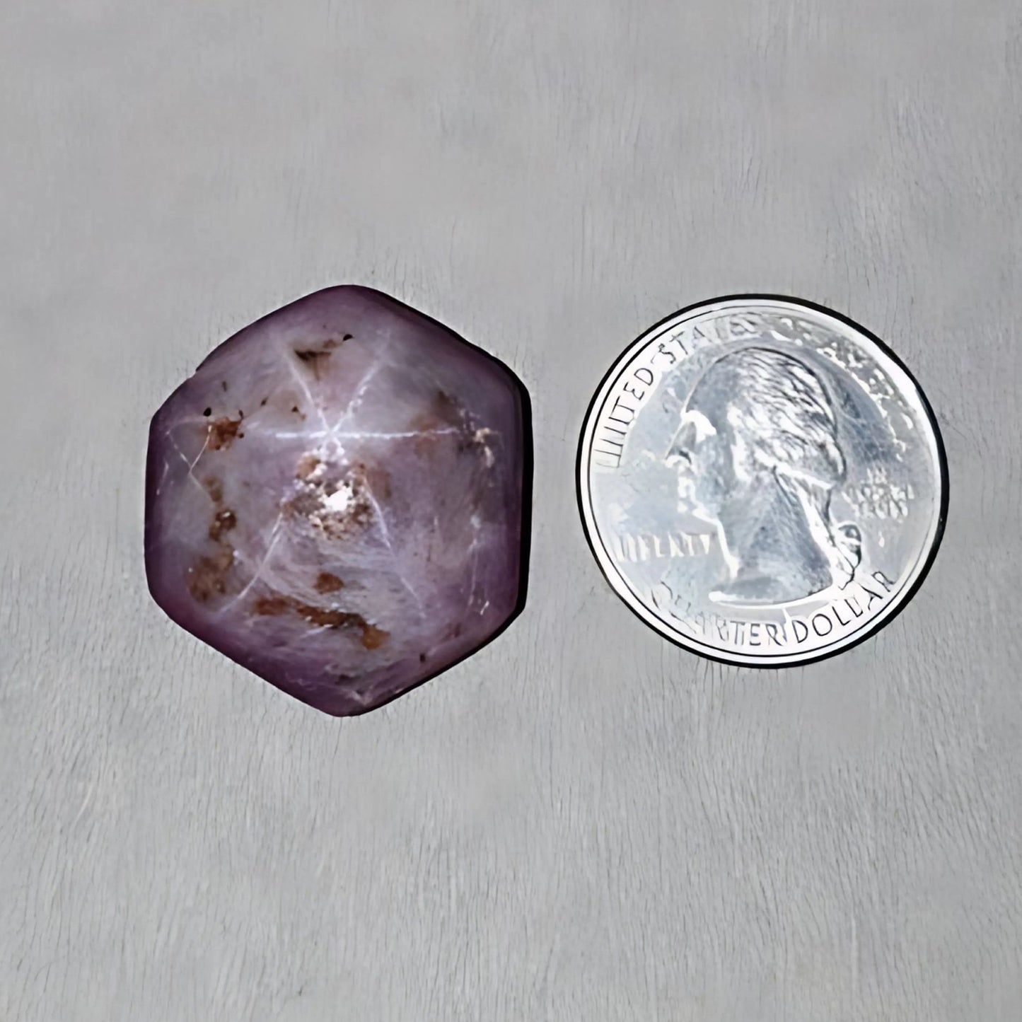 78.90cts Natural Untreated Star Ruby Gemstone Hexagon Shape Cabochon 27*24mm